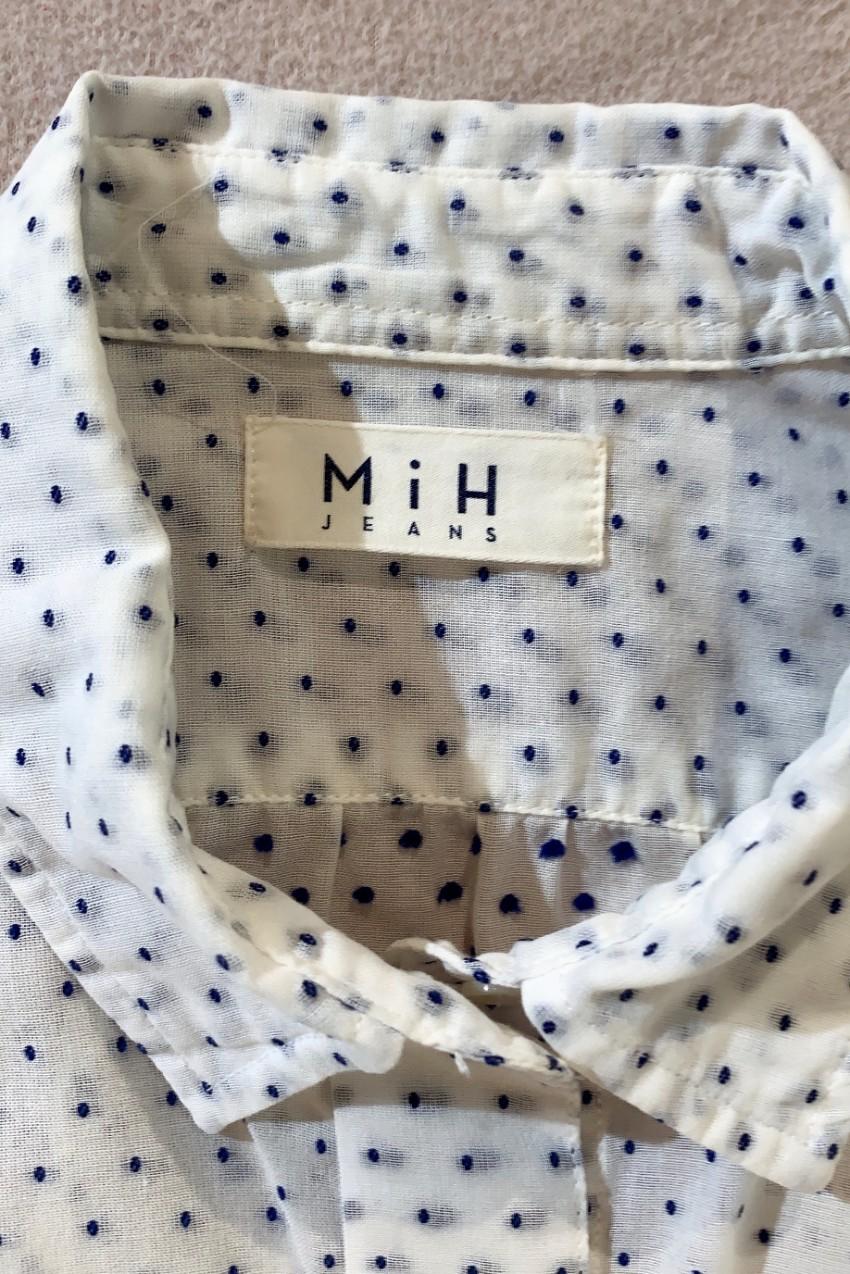 MIH Jeans Dotted White Blouse
