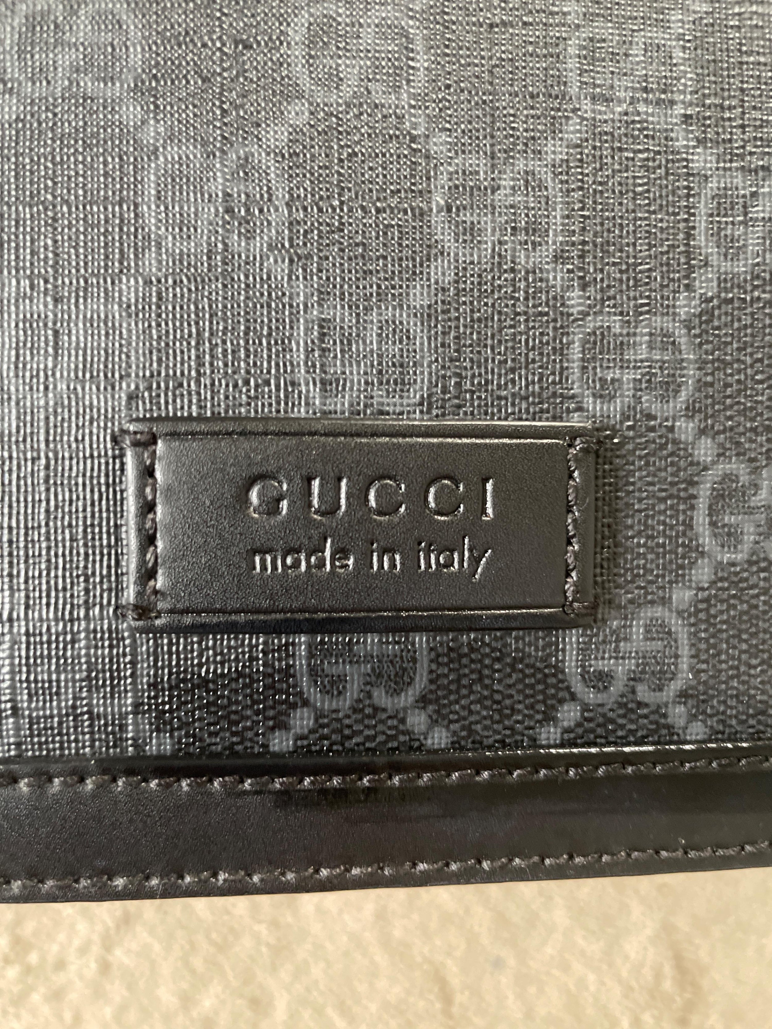 Black GG Monogram Canvas Changing Bag