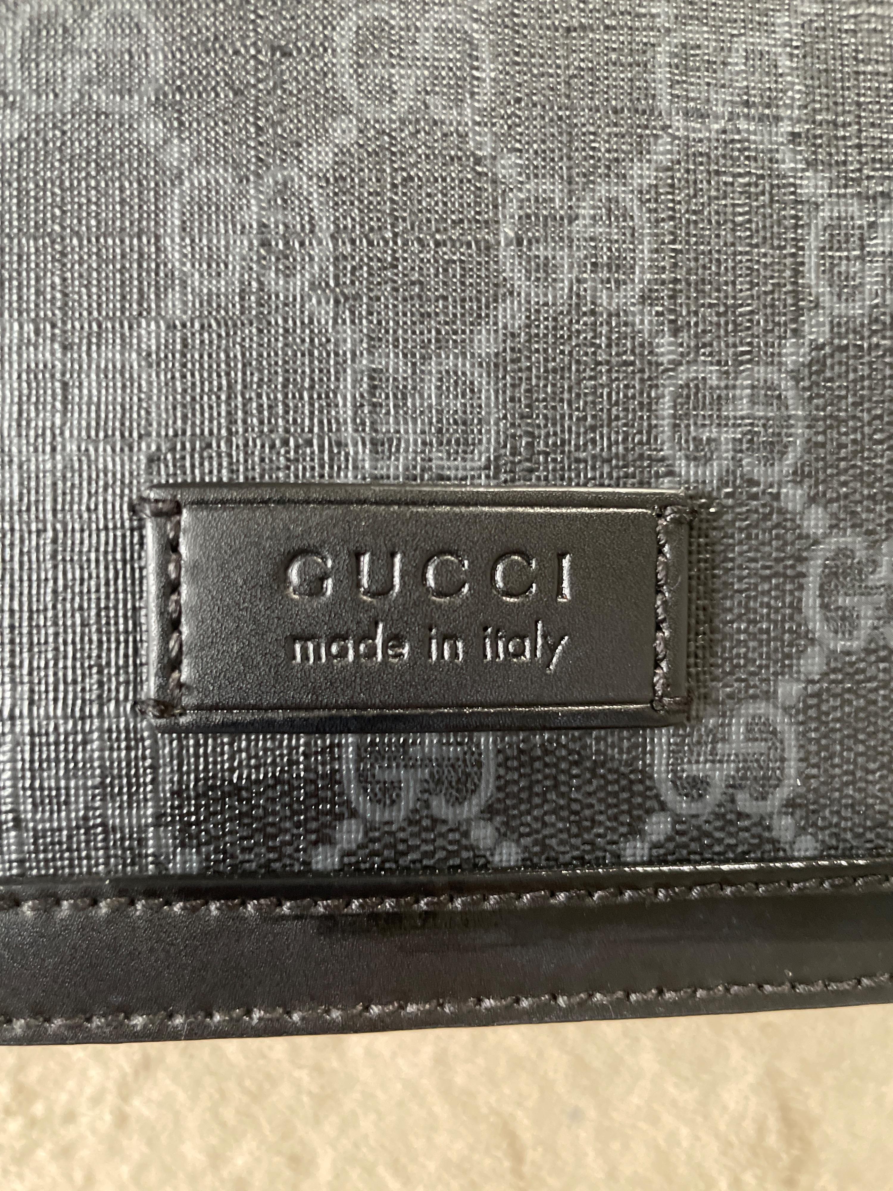 Black GG Monogram Canvas Changing Bag