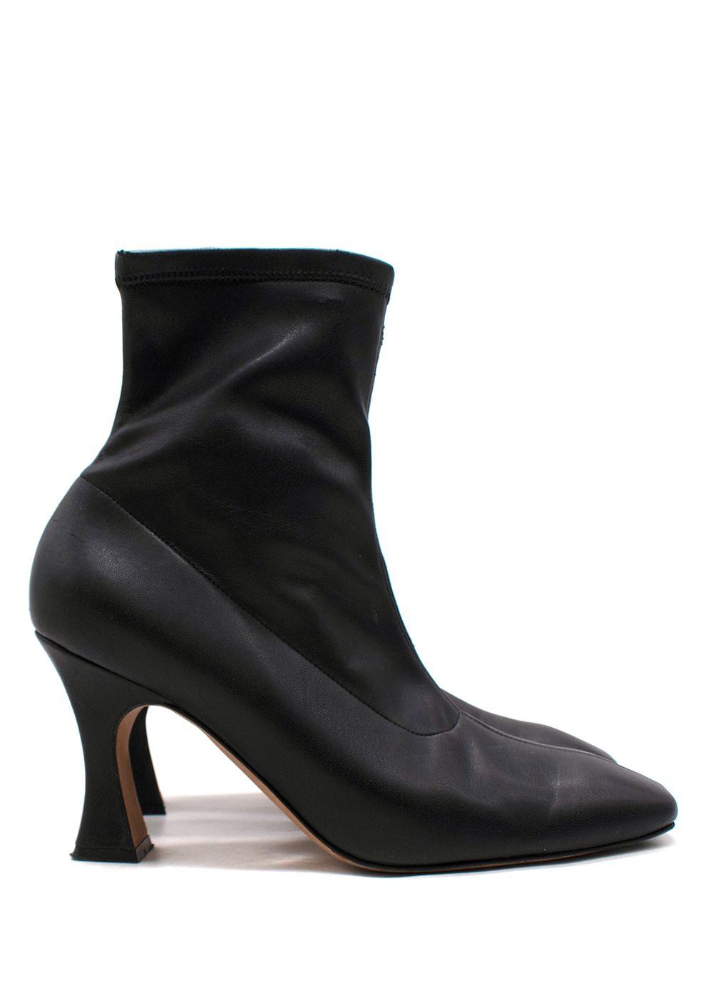 A.W.A.K.E Mode Black Leather Ankle Boots