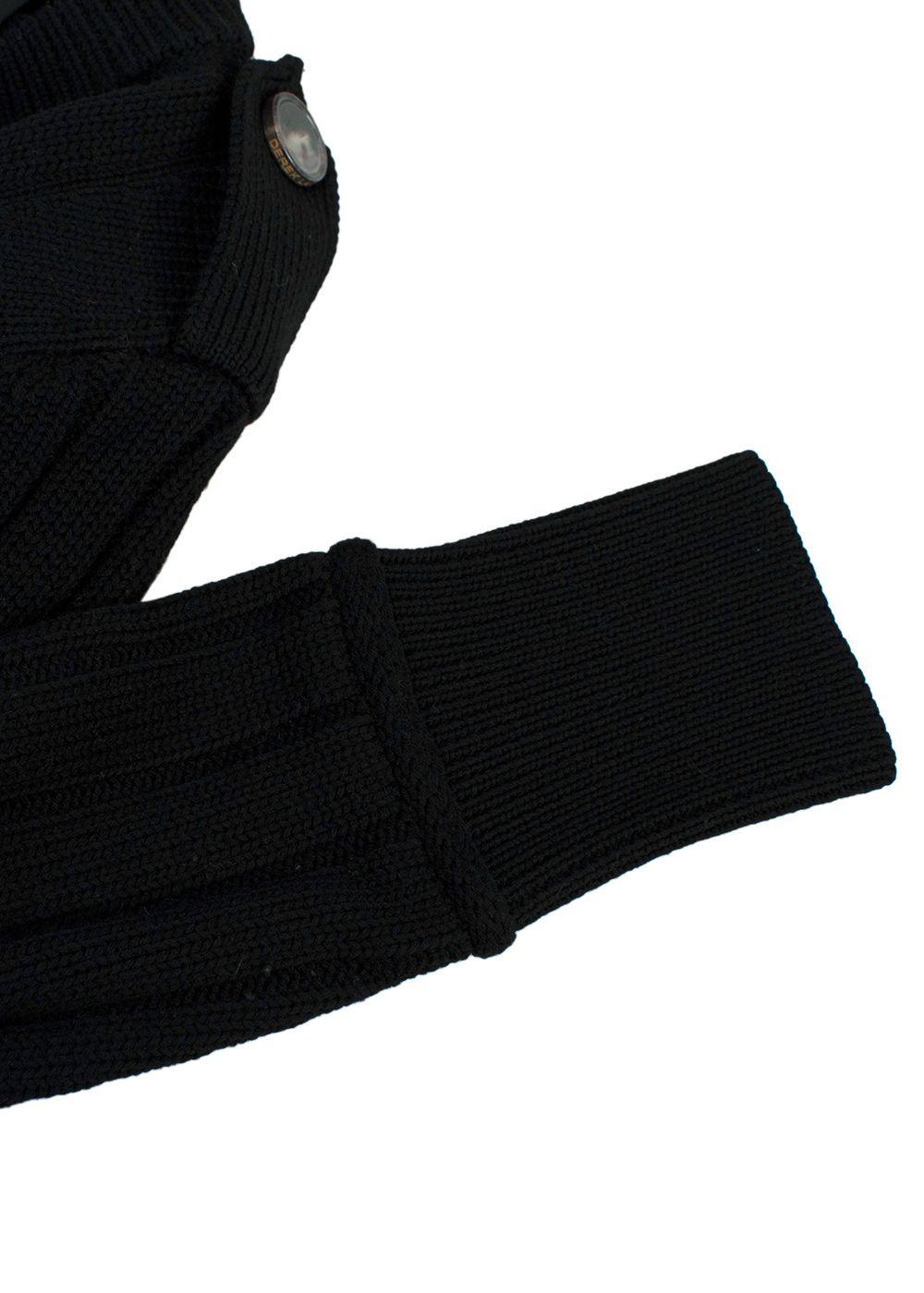 Derek Lam Black Ribbed Knitted Longline Cardigan