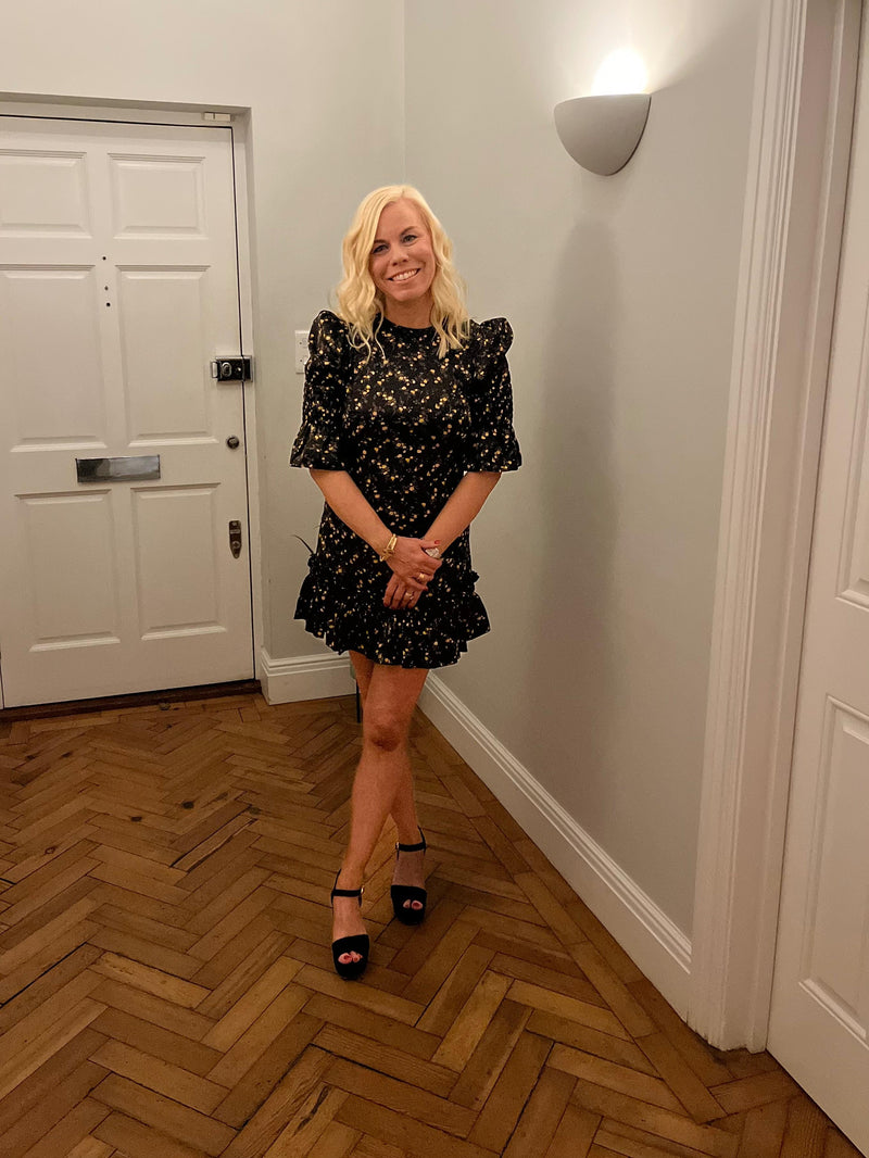 Floral  Print Falconetti Silk Dress