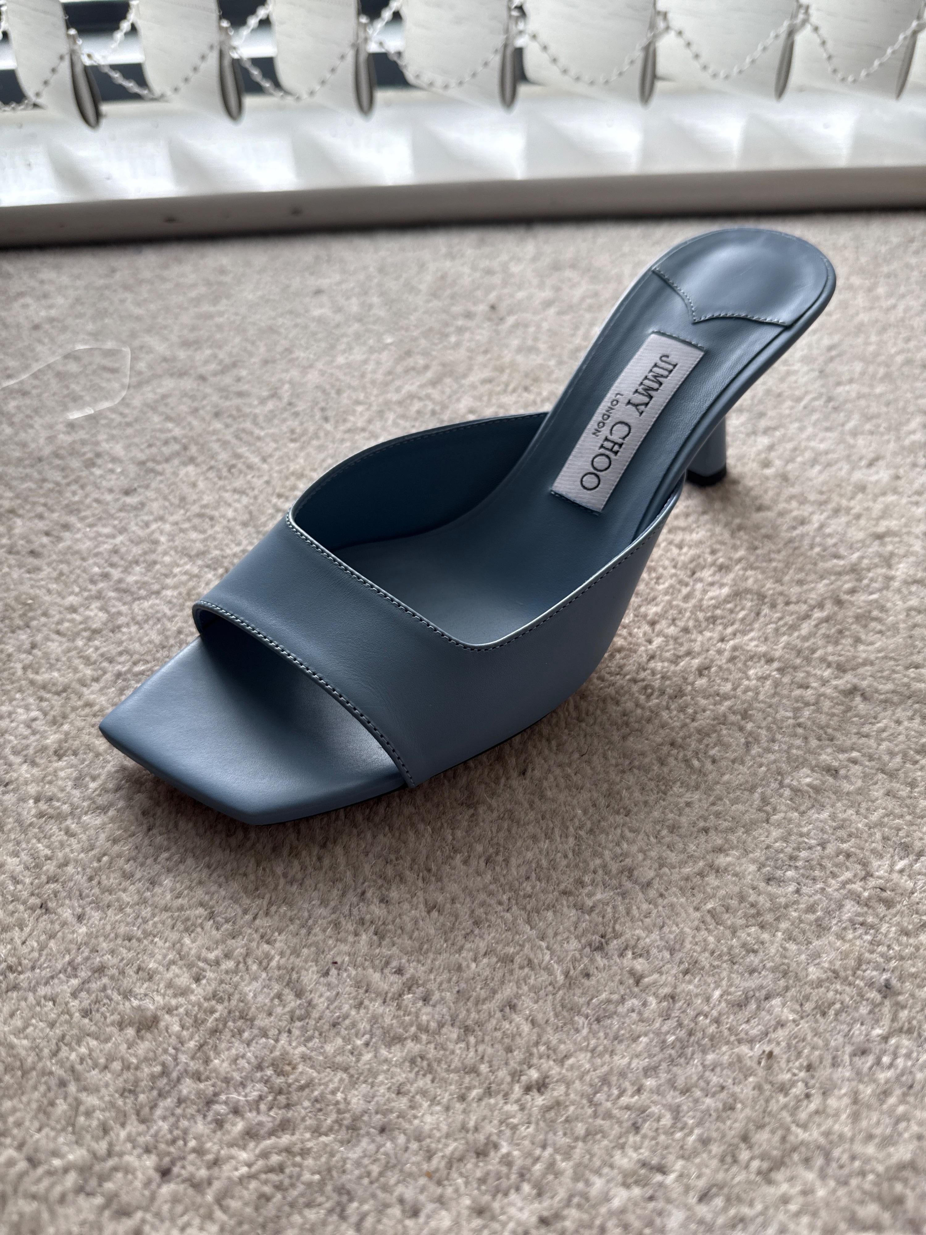 Jimmy Choo Skye 70 Mules in Blue