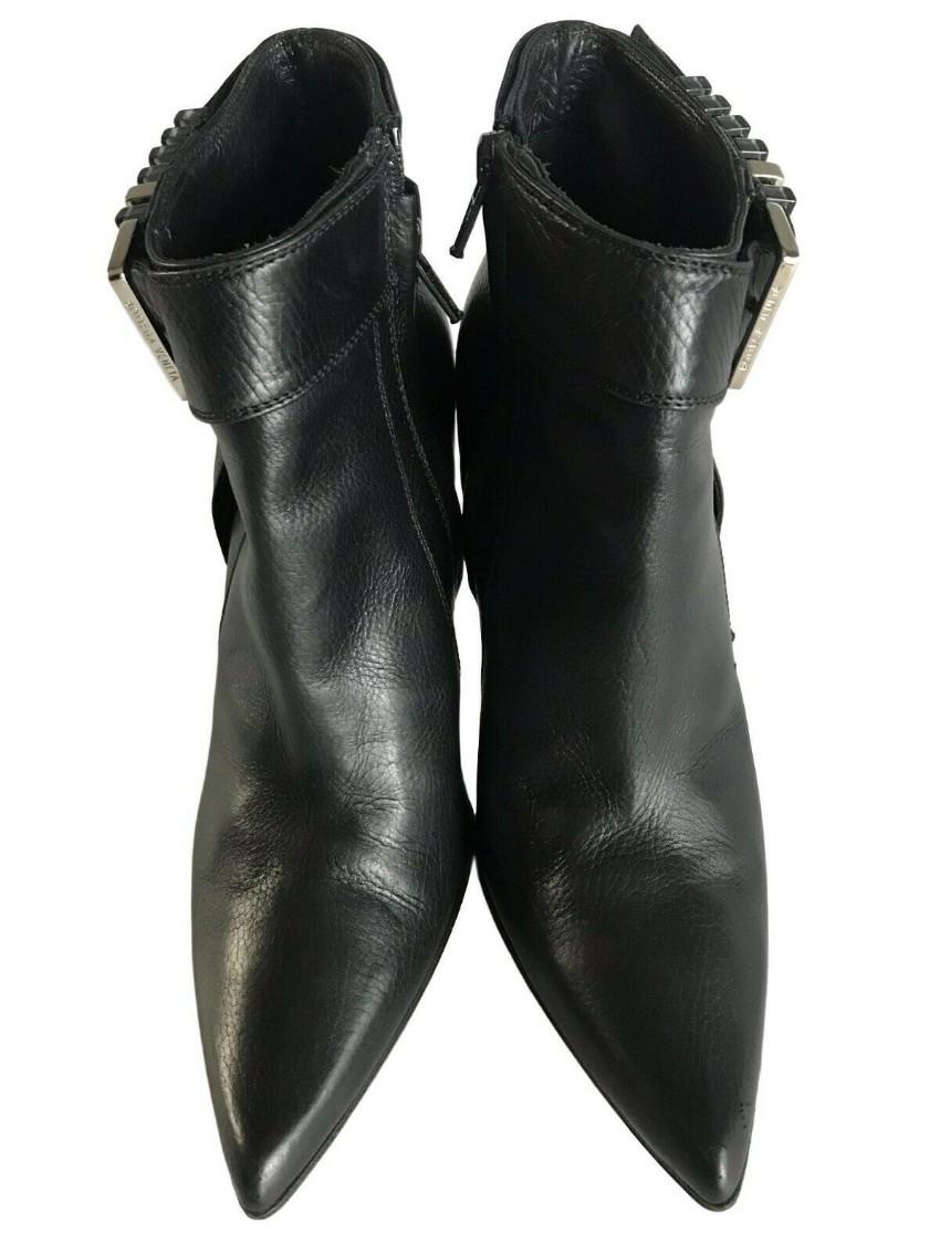 Bottega Veneta black buckle detail ankle boots