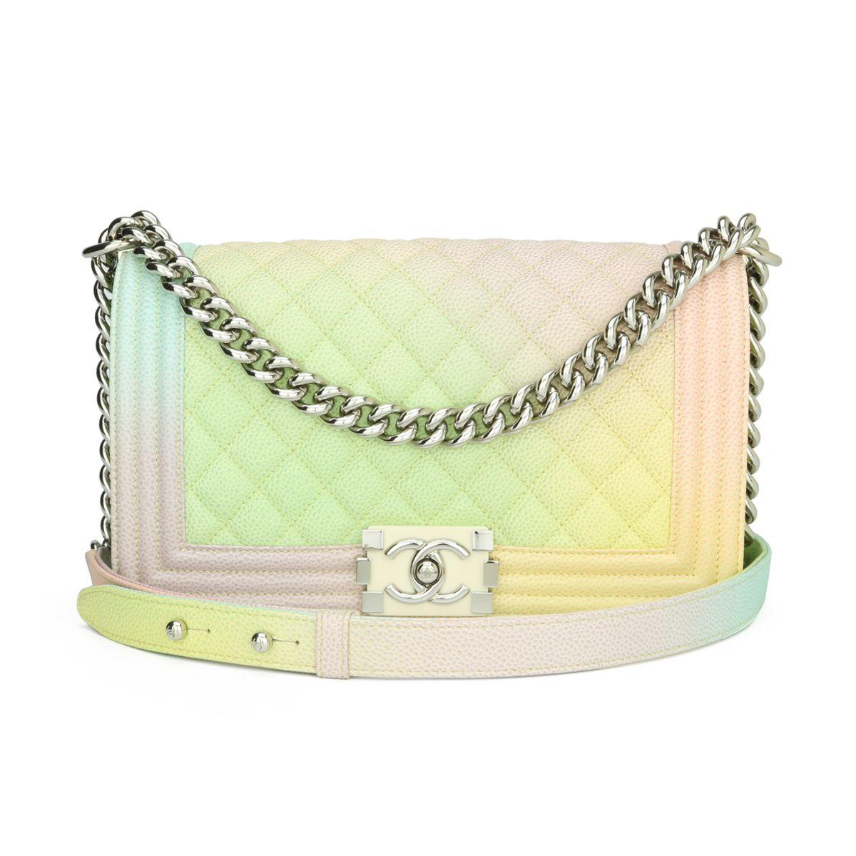 Chanel Rainbow Caviar Boy Bag