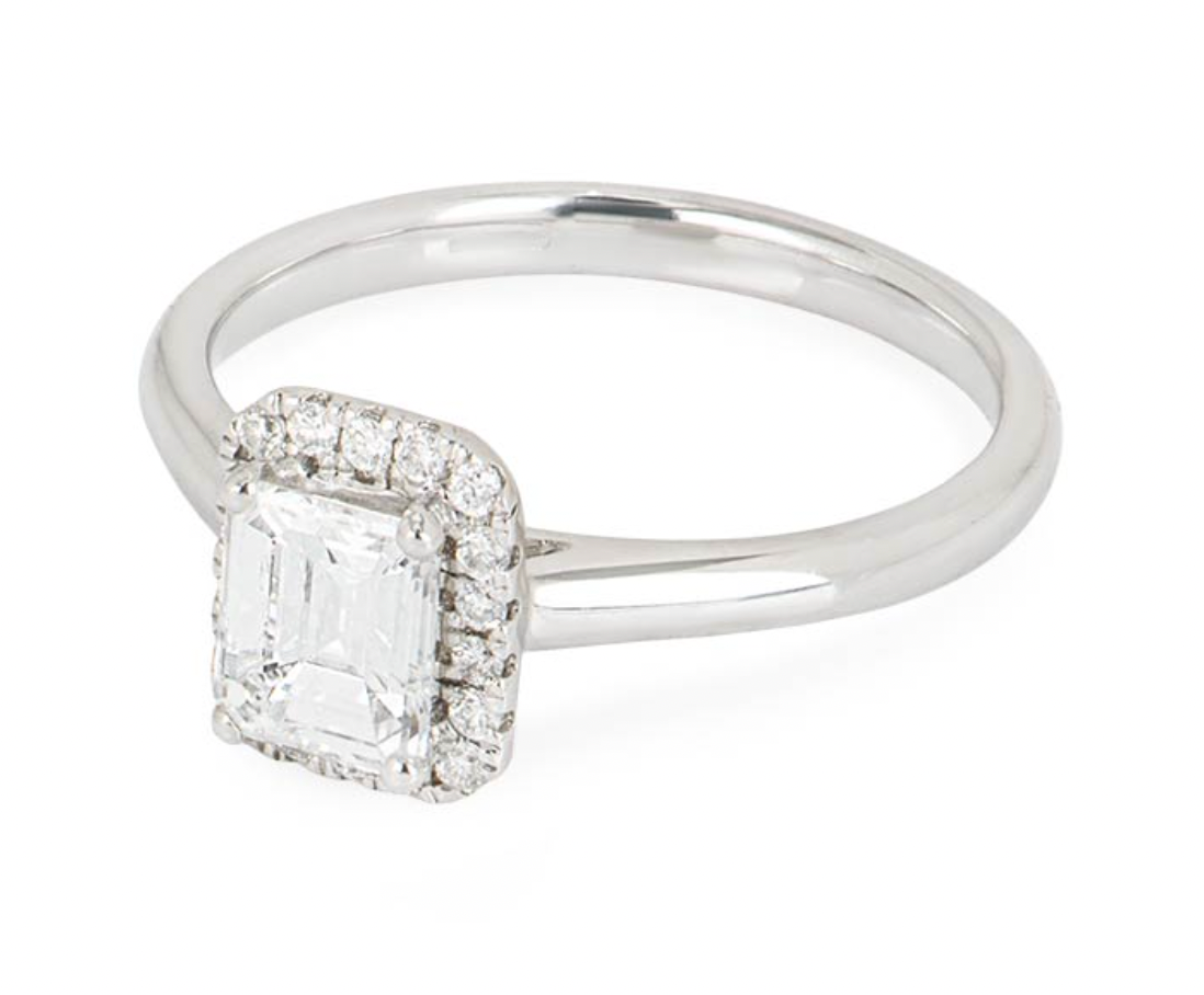 18ct White Gold Engagement Ring - Size 52