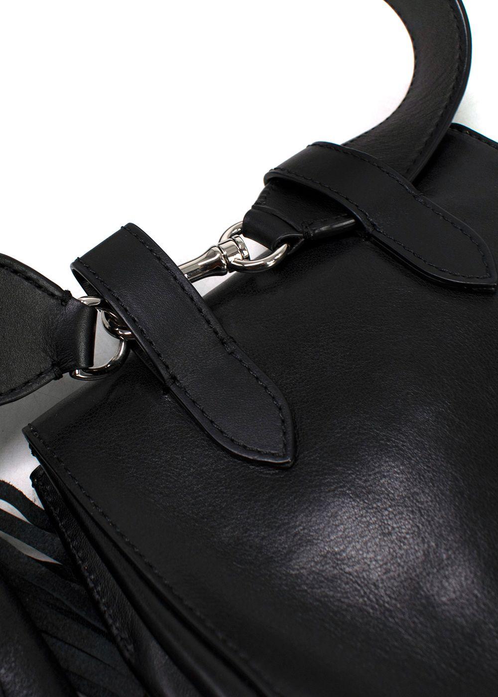 JW Anderson Black Leather Multi Pocket Cross Body Bag