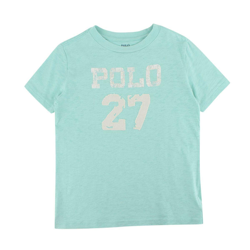 Mint & White Print Cotton Jersey T-Shirt