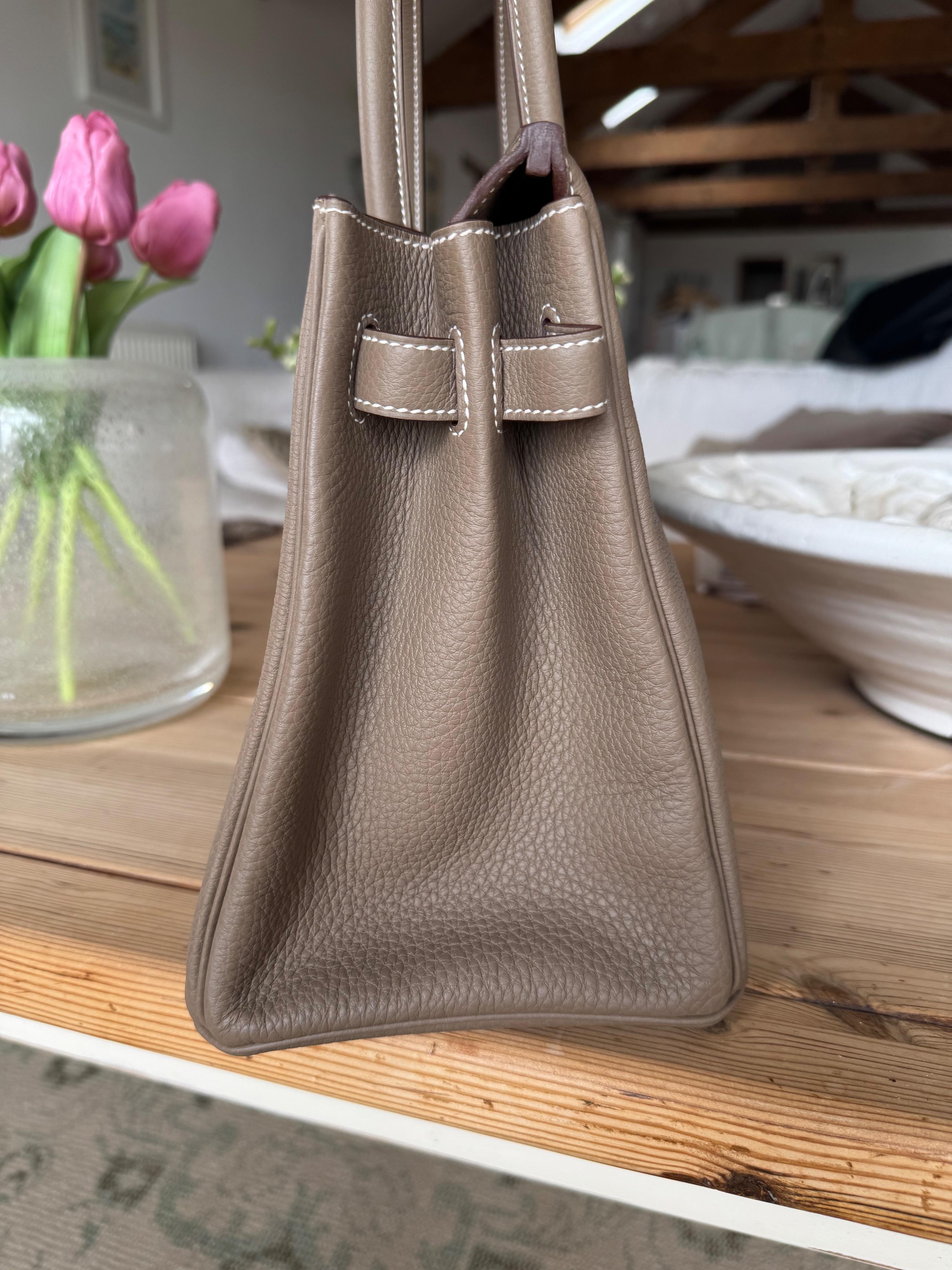 Hermes Etoupe Togo Birkin 30 With Receipt