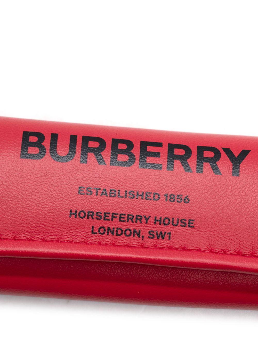 Burberry Bright Red Detachable Leather Lola Shoulder Pad