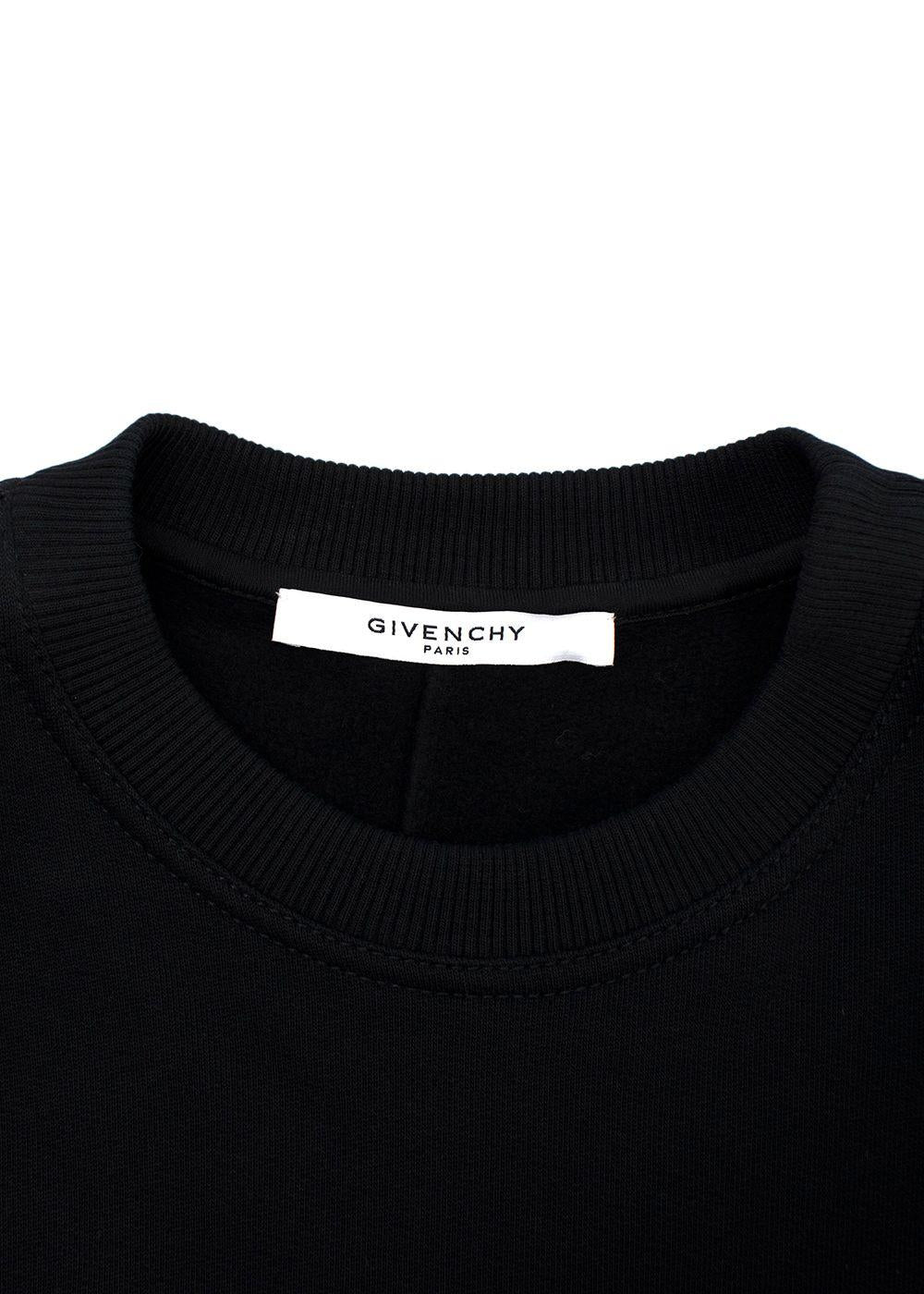 Givenchy Black Ruffled Crewneck Sweatshirt