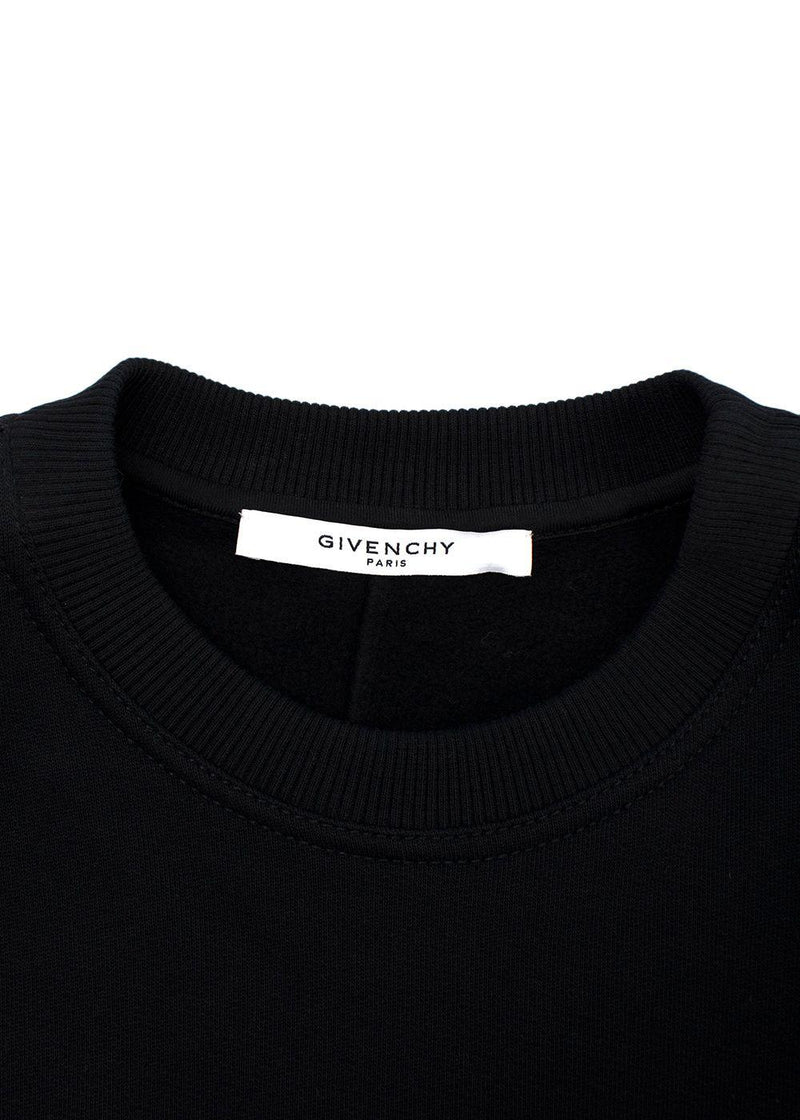 Givenchy Black Ruffled Crewneck Sweatshirt