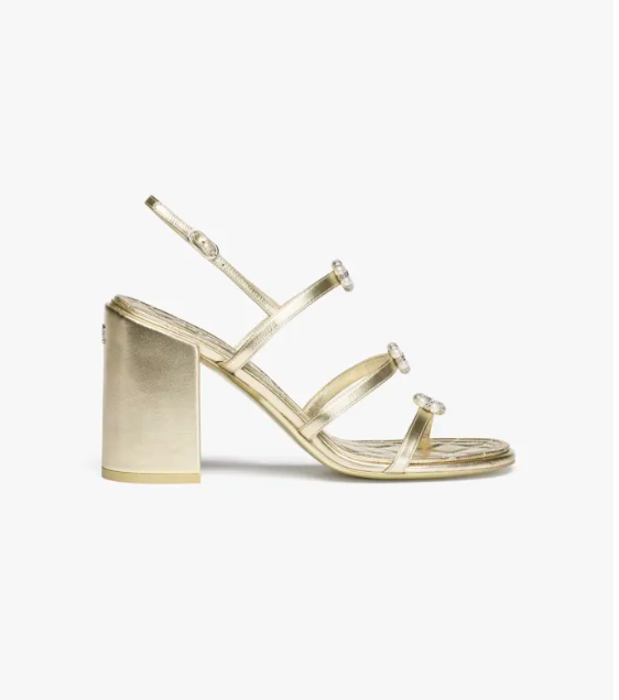 Chanel Gold Resort Show Runway Shoes from 2206 Show