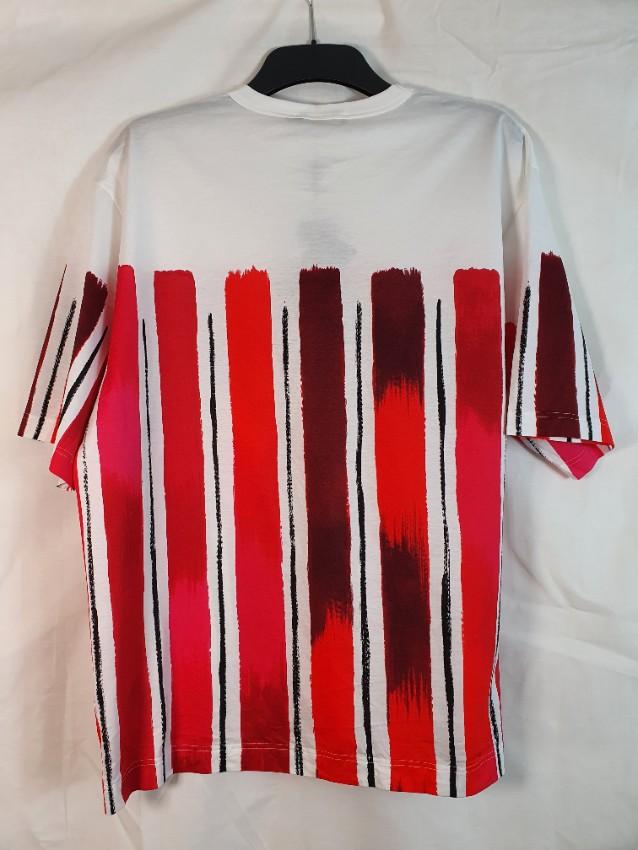 Dolce & Gabbana Red Paintbrush Print T-Shirt