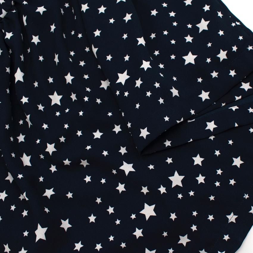 Pinko Navy Star Print Long Sleeve Dress
