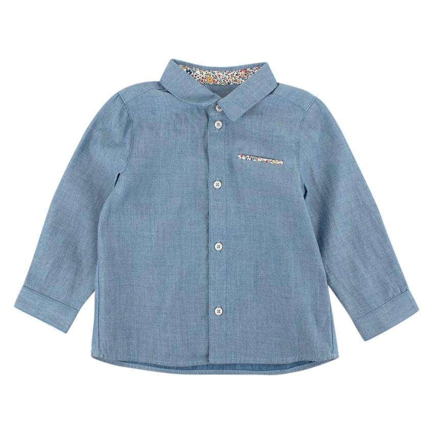 Tartine et Chocolat Blue Cotton Long Sleeve Shirt