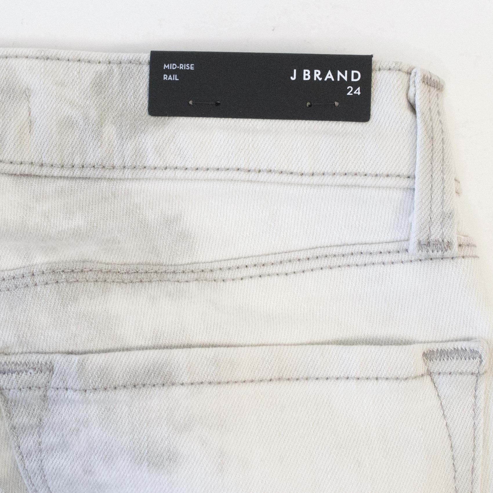 J Brand Rail Mid-rise Jeans in Fame