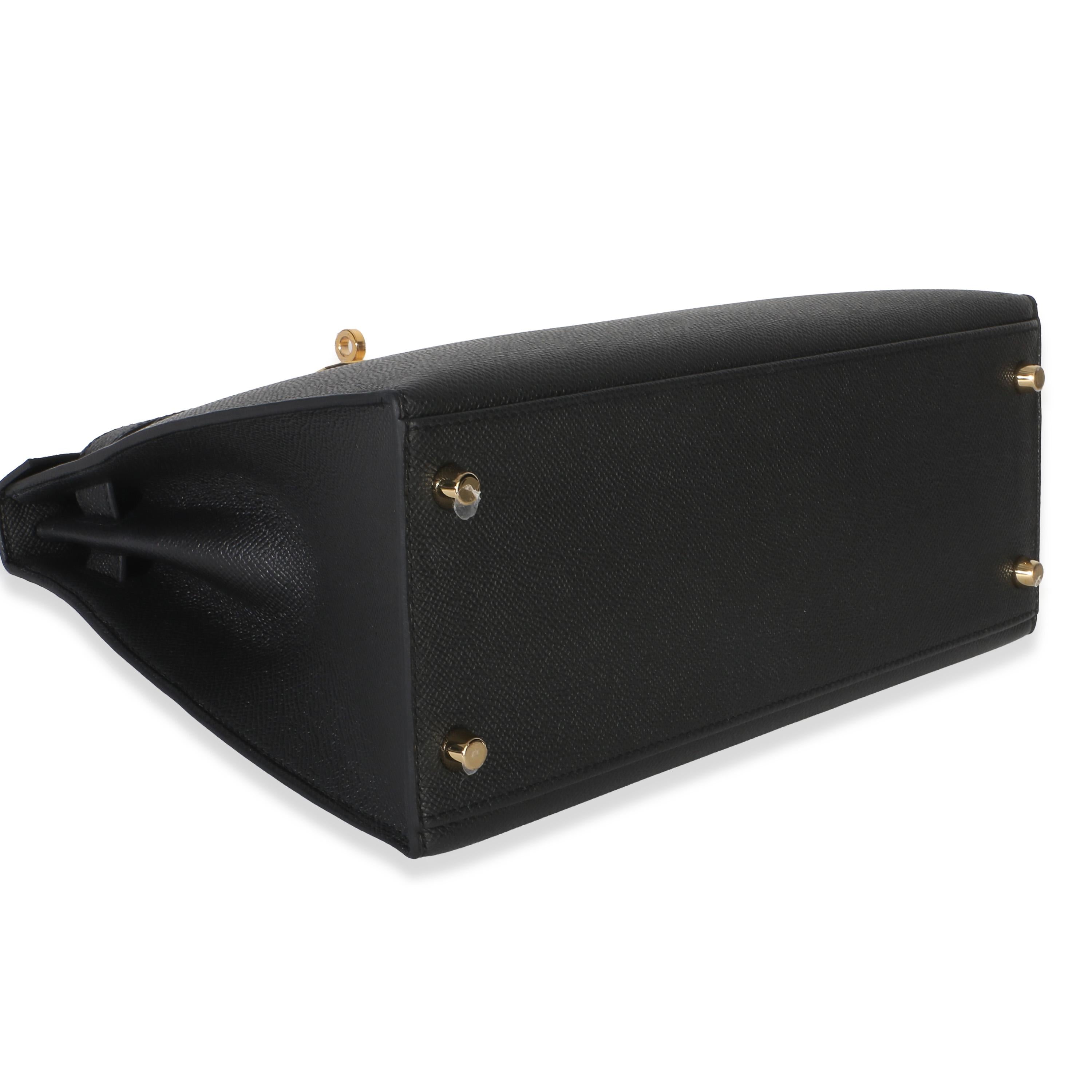 Hermès Black Epsom Sellier Kelly 28 PHW