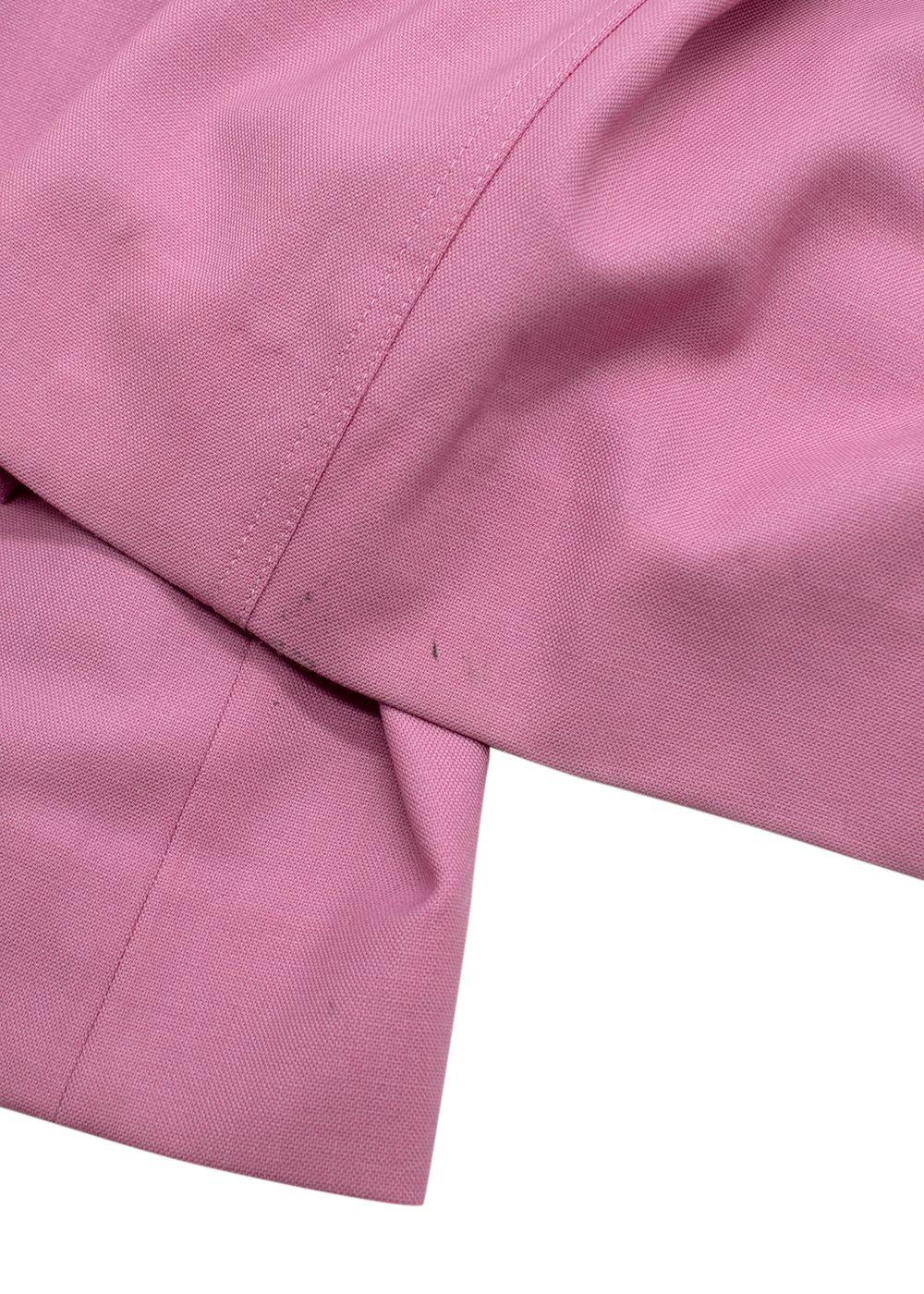 Chloe Pink Wide Leg Wool Blend Tailored Trousers