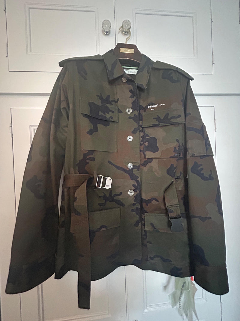 Virgil Abloh Belted Camouflage Jacket