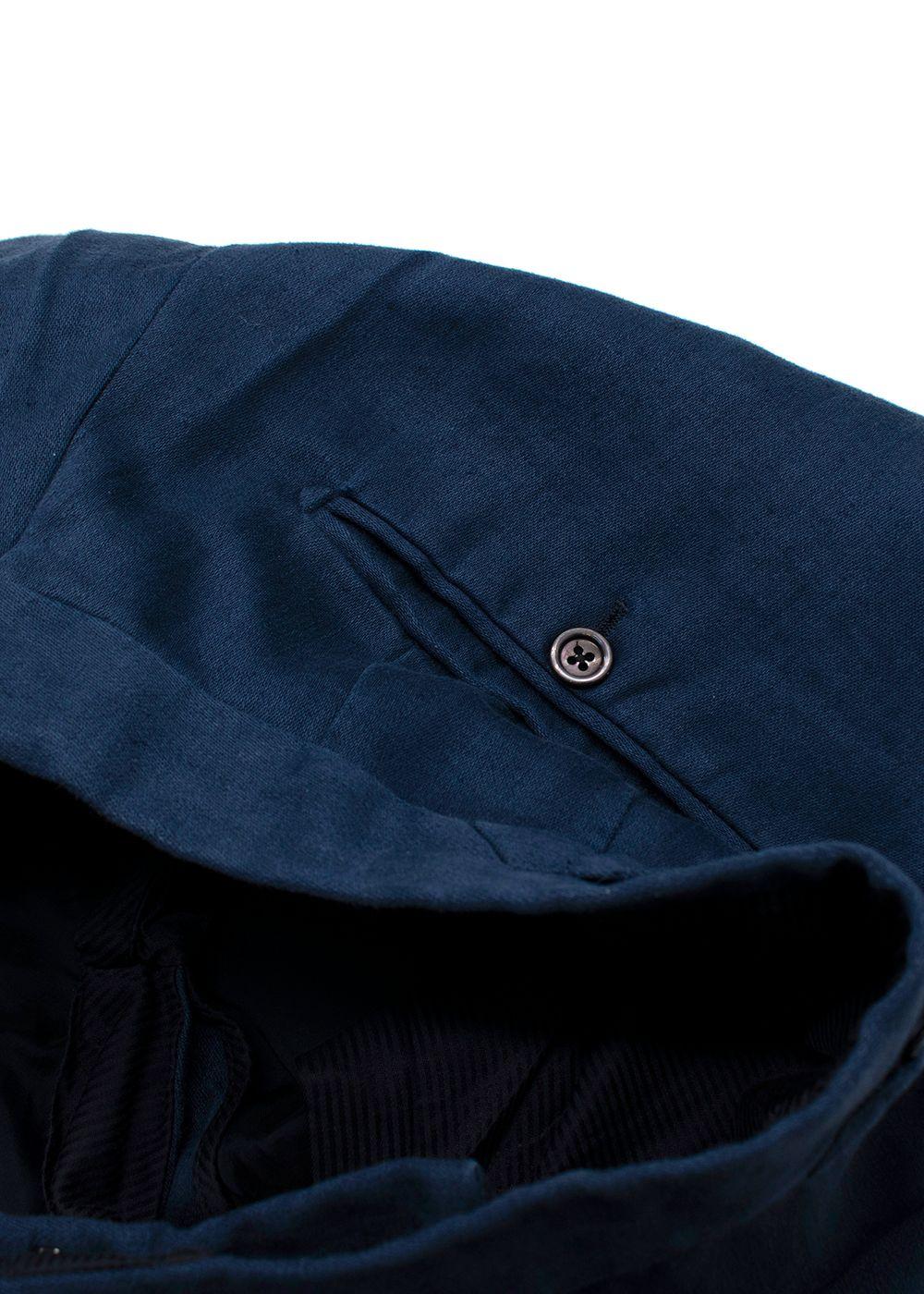 Tom Ford Navy Linen Trousers