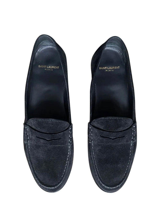 Le Loafer Black Suede Penny Loafers