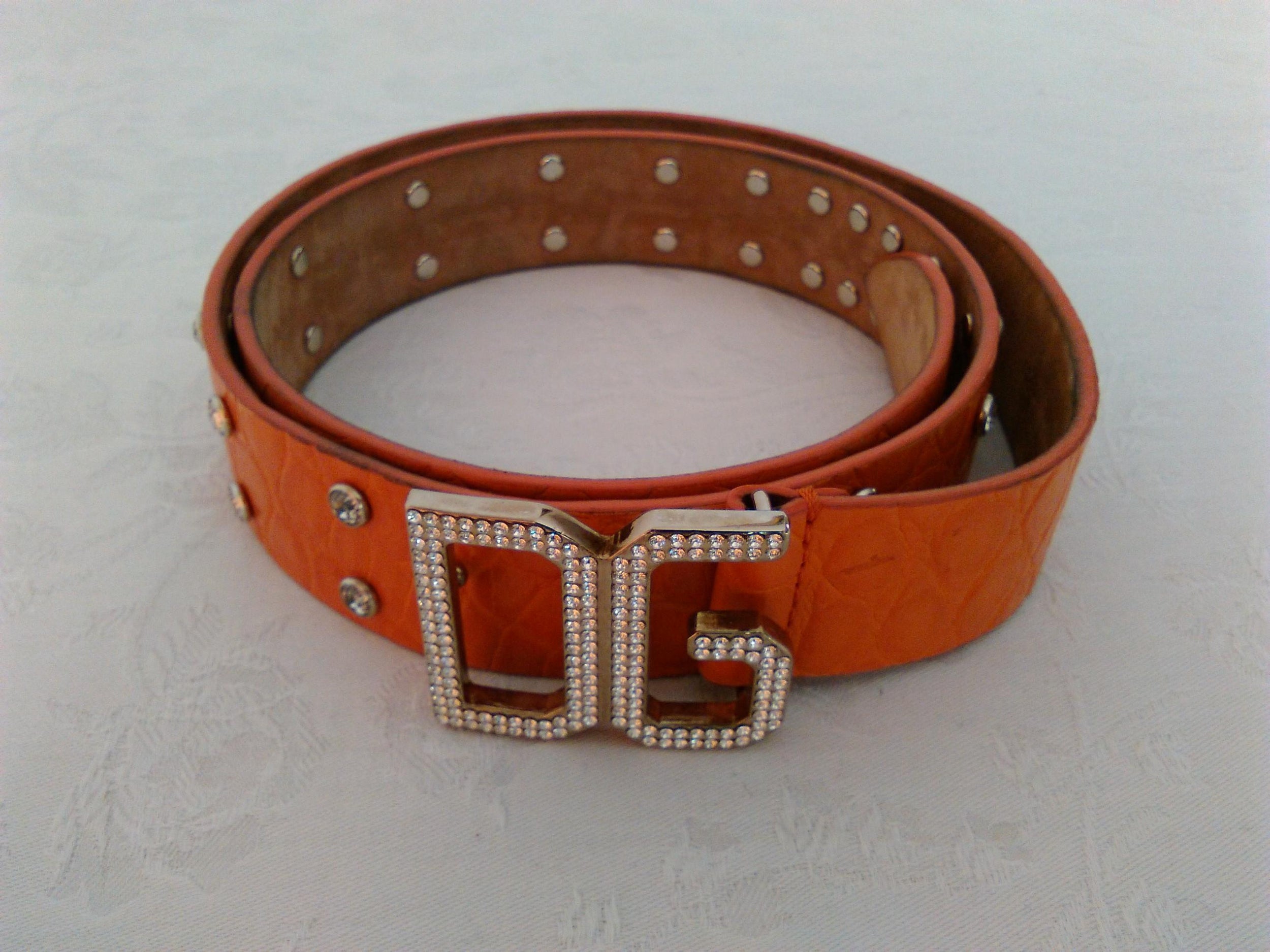 Dolce & Gabbana Leather Belt Swarovski Embellished