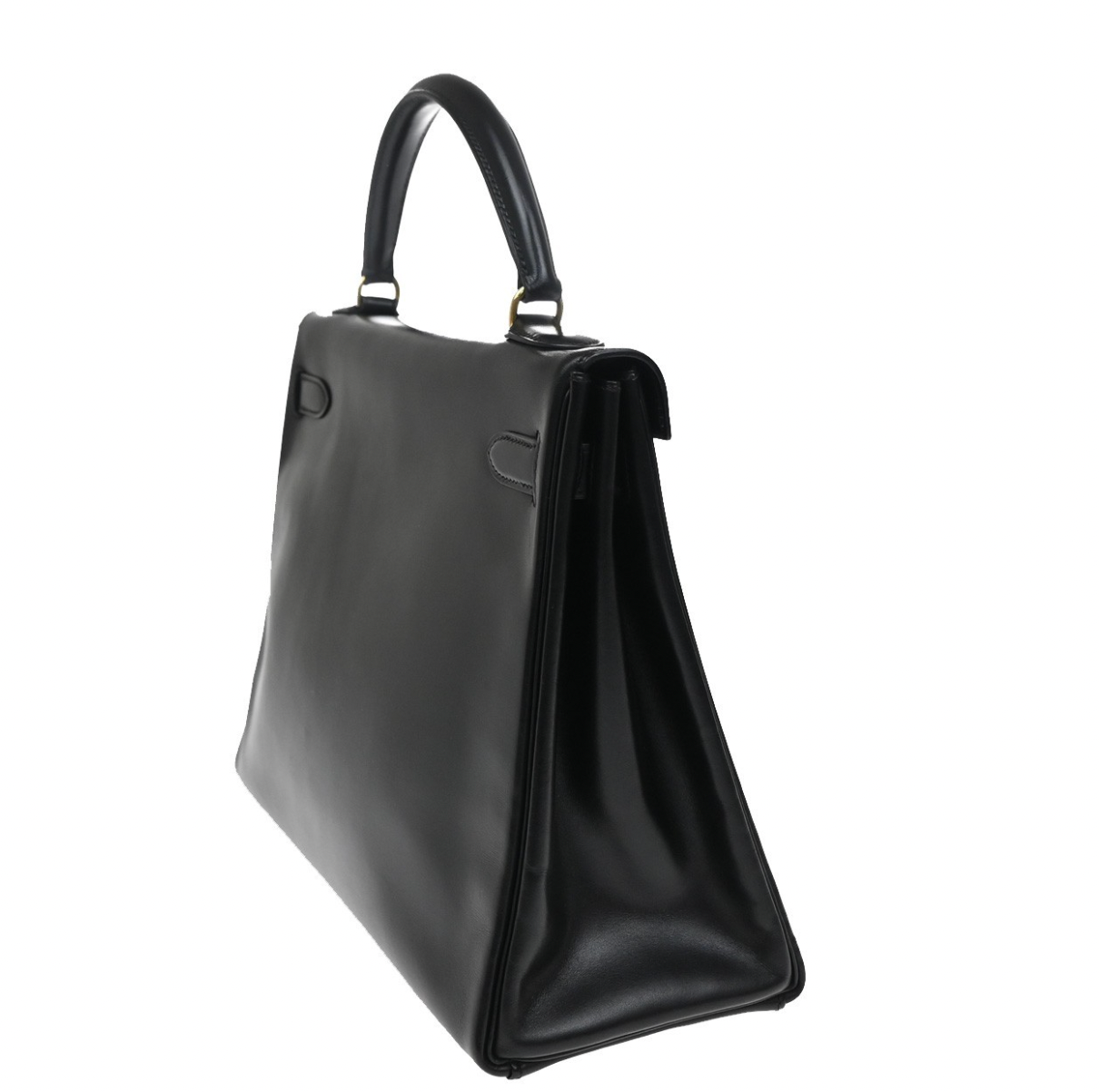 Hermes Black Kelly With Gold Hardware 32Cms