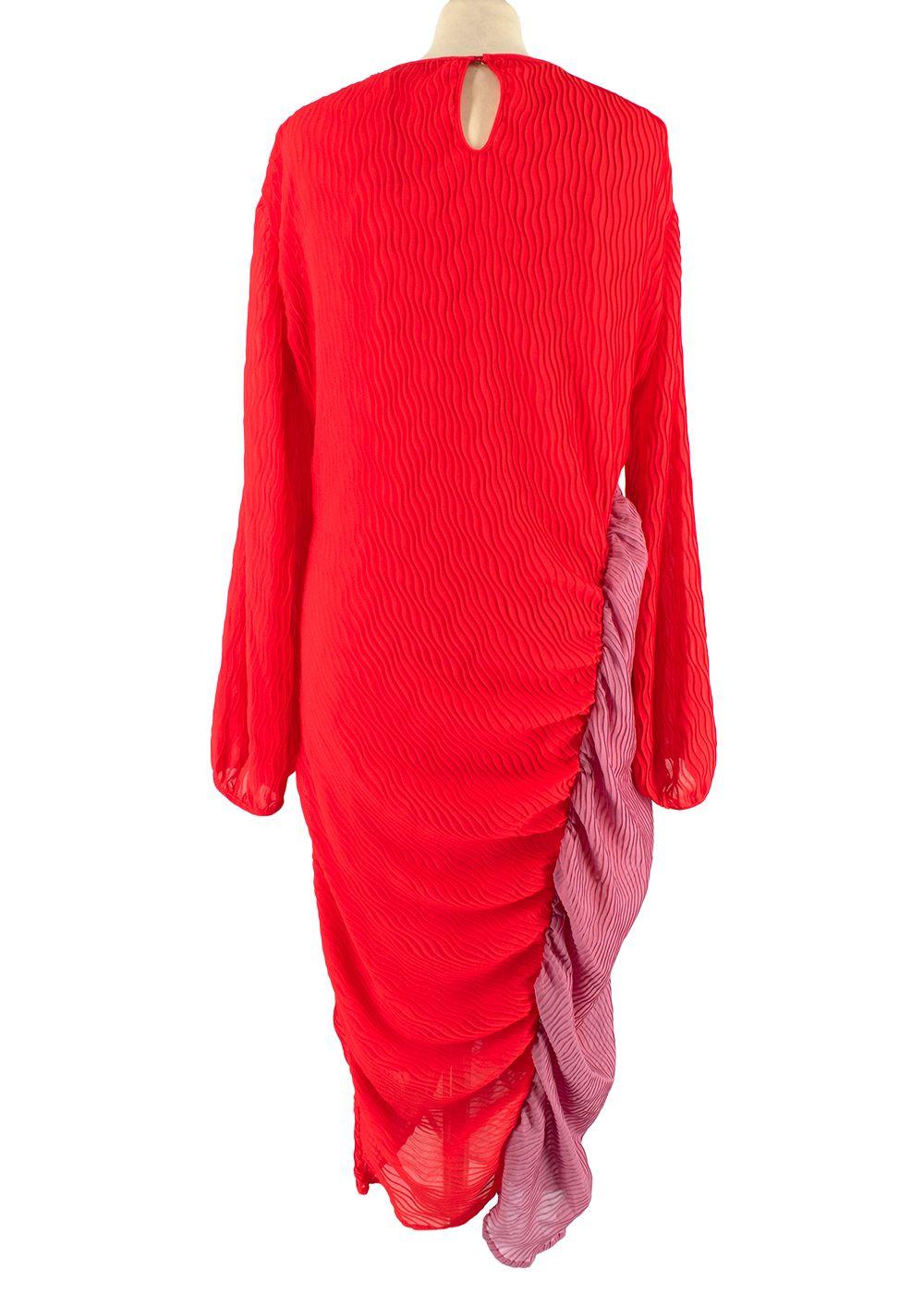Brogger Pink and Orange Midi Dress