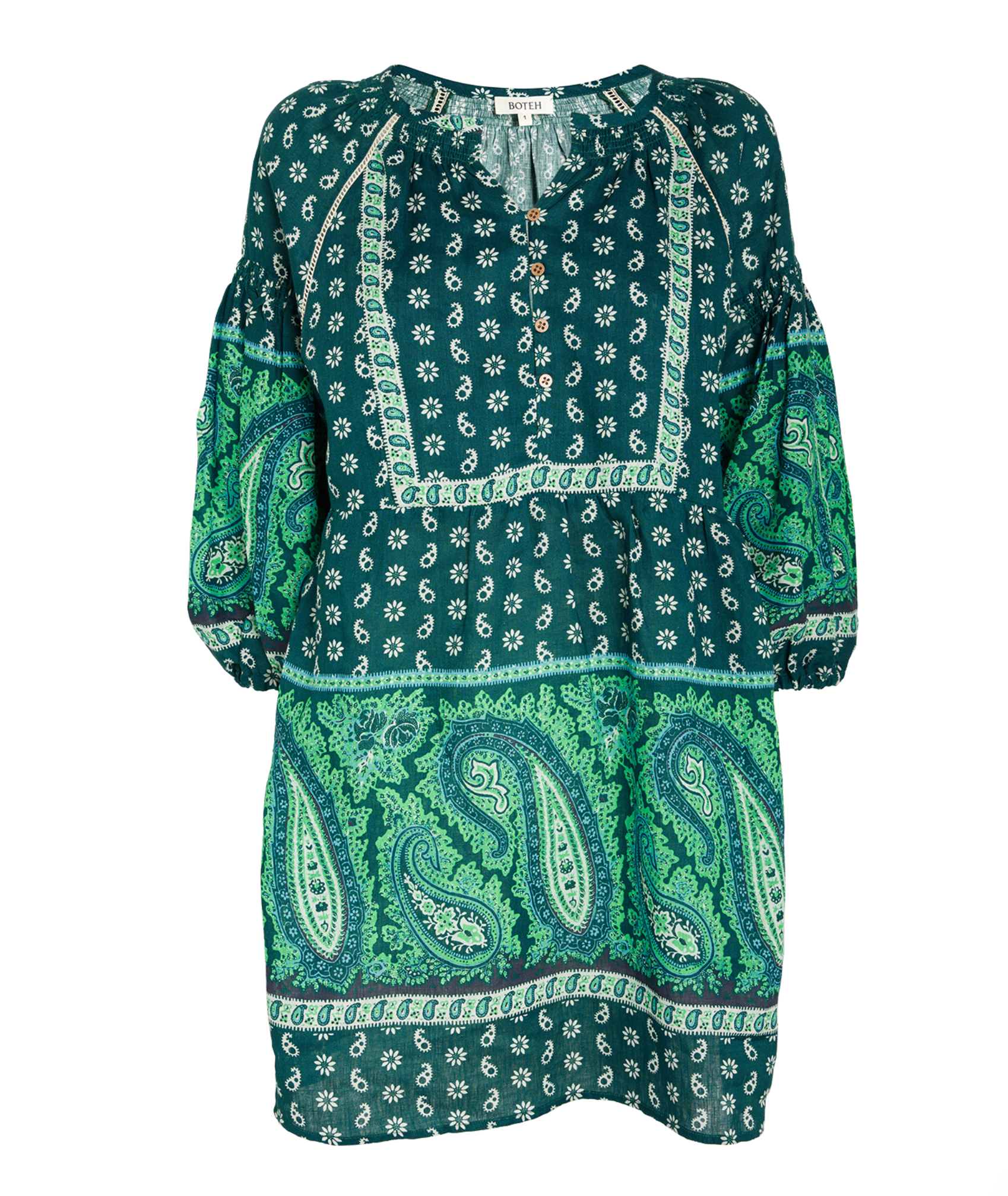 Boteh Linen Elba Mini Dress
