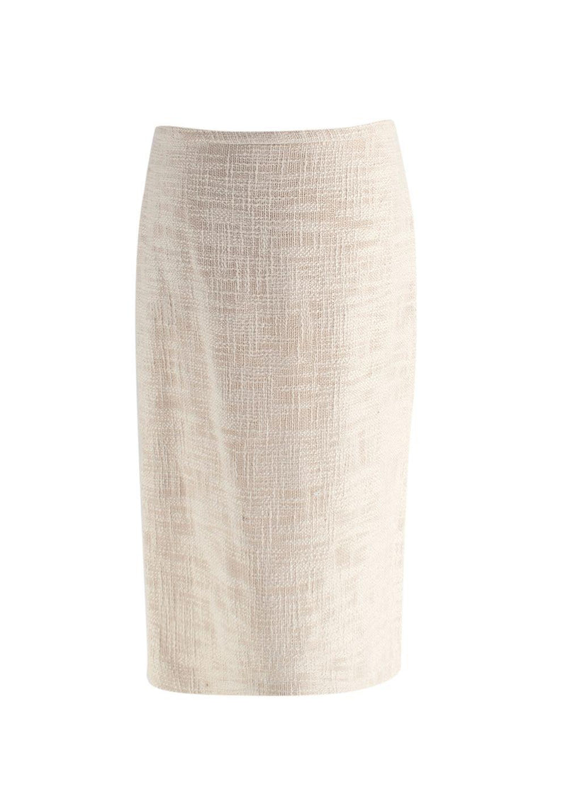 Rochas Cream Embellished Badge Jacket and Skirt Two Piece