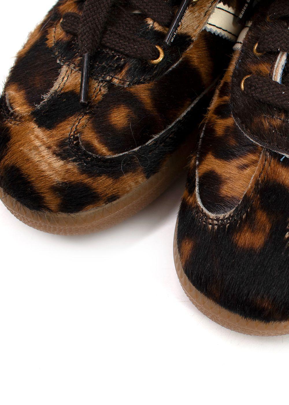 Adidas x Wales Bonner Leopard Pony Hair Samba Trainers