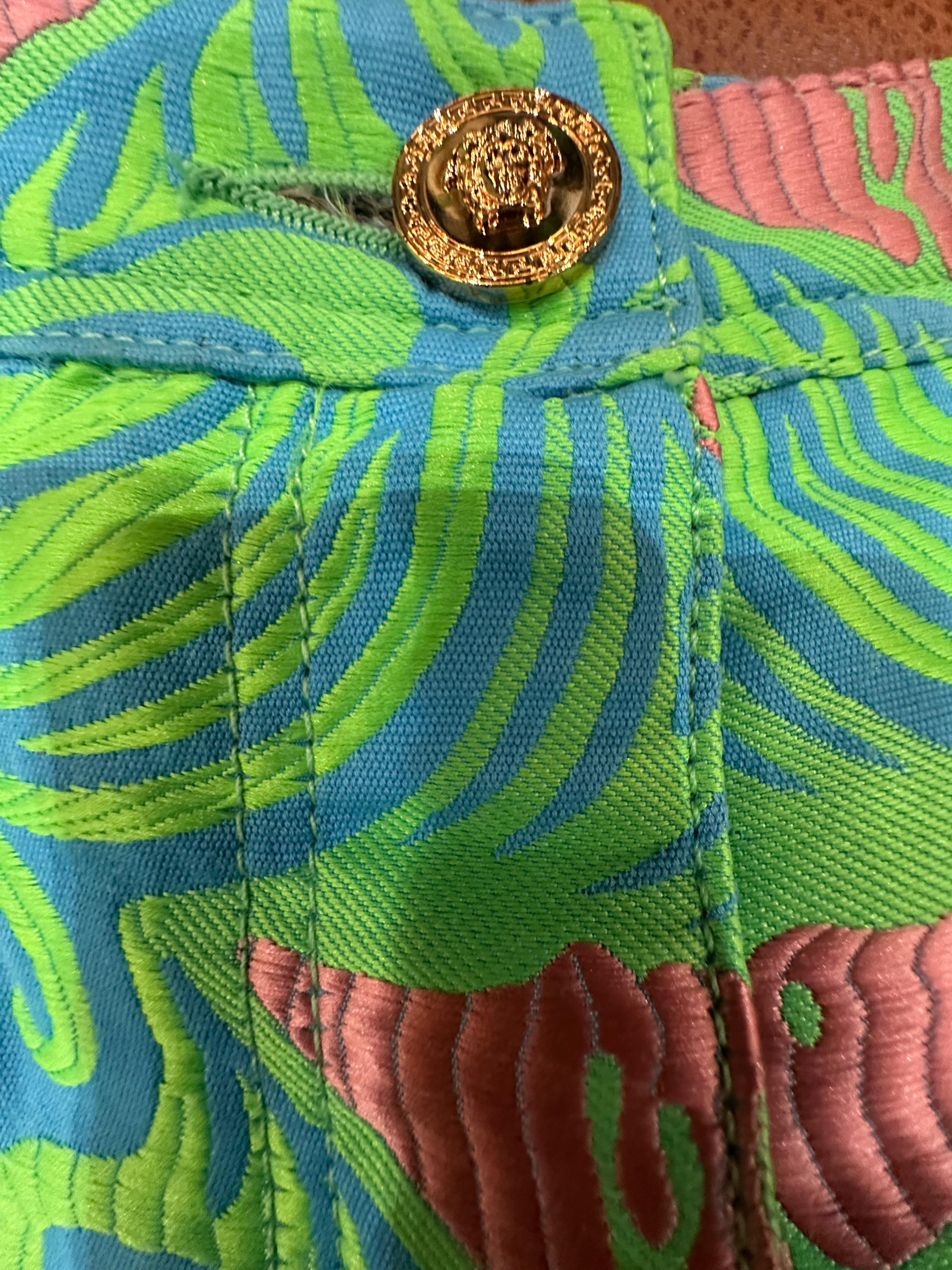 Versace Multicoloured Logo Mini Skirt