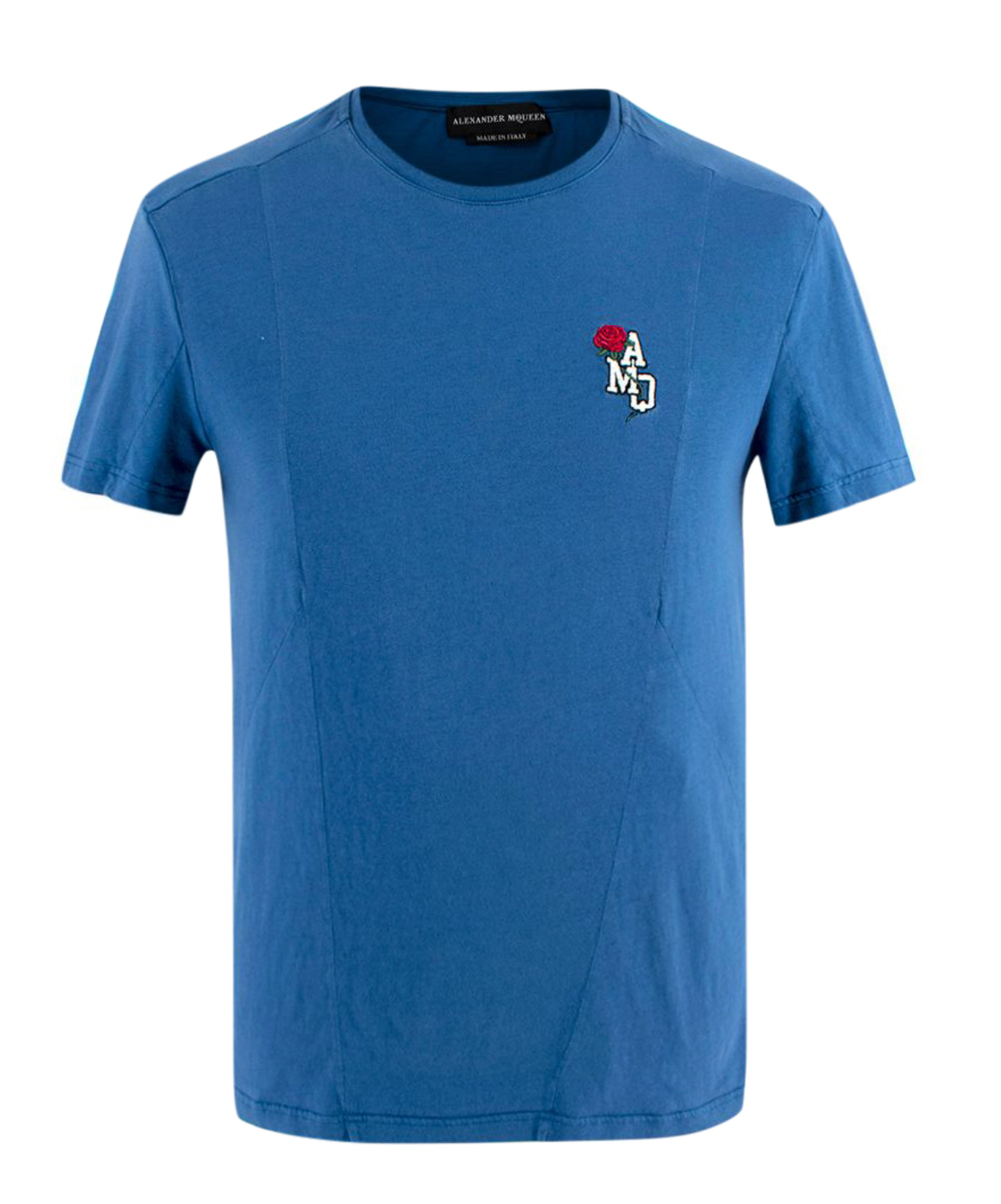 Blue Embroidered Logo T-shirt