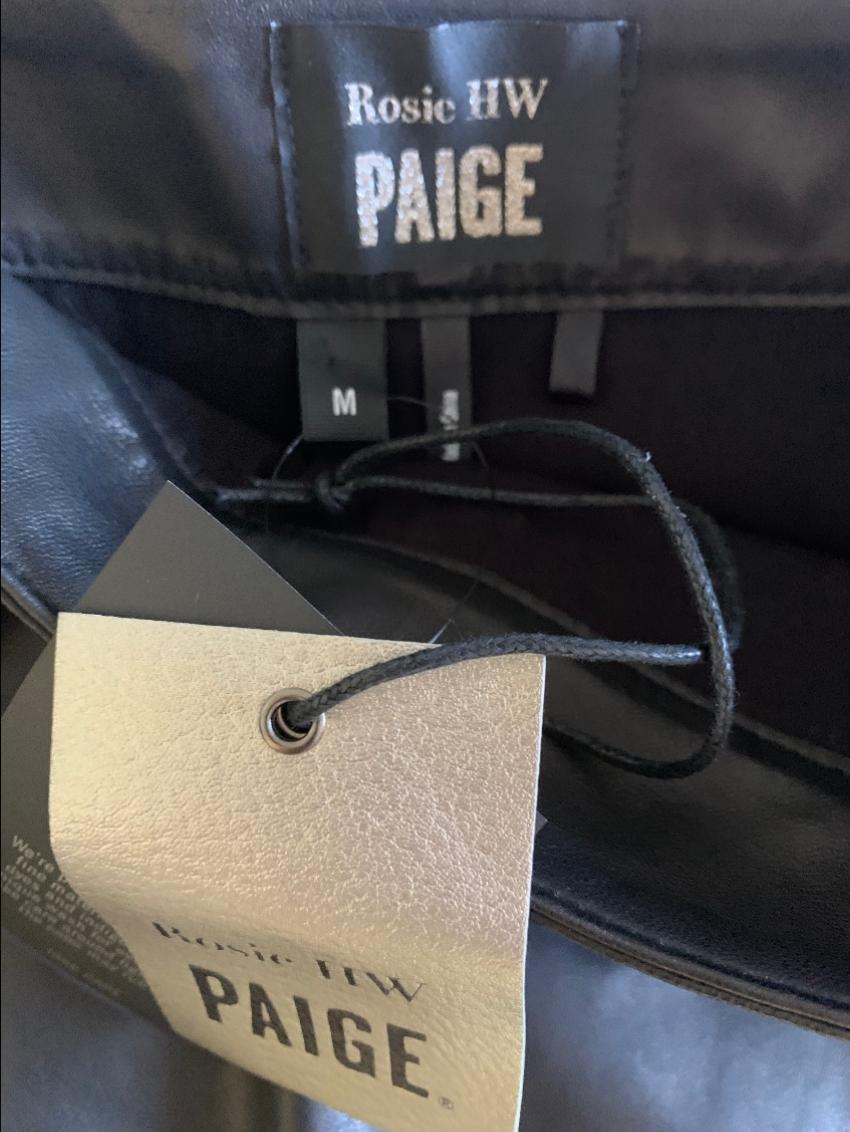 Paige x Rosie HW Frederica Faux Leather Asymmetric Skirt