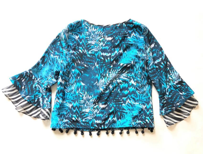 Matthew Wiliamson Pom-Pom Hem Silk Top