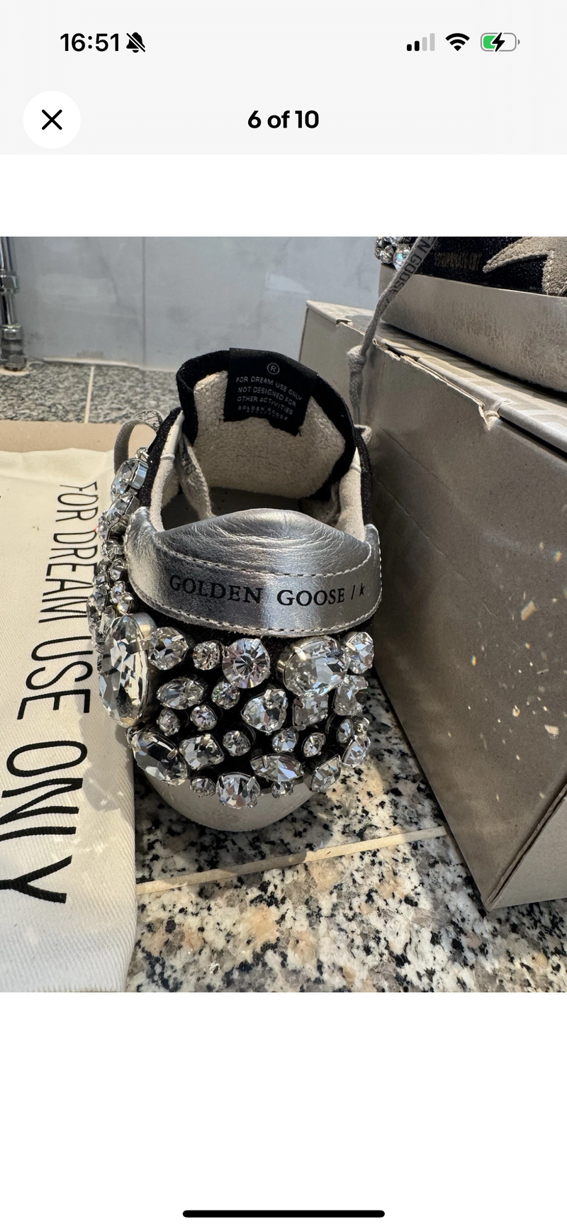Golden Goose Super Star Crystal Embellished Sneakers
