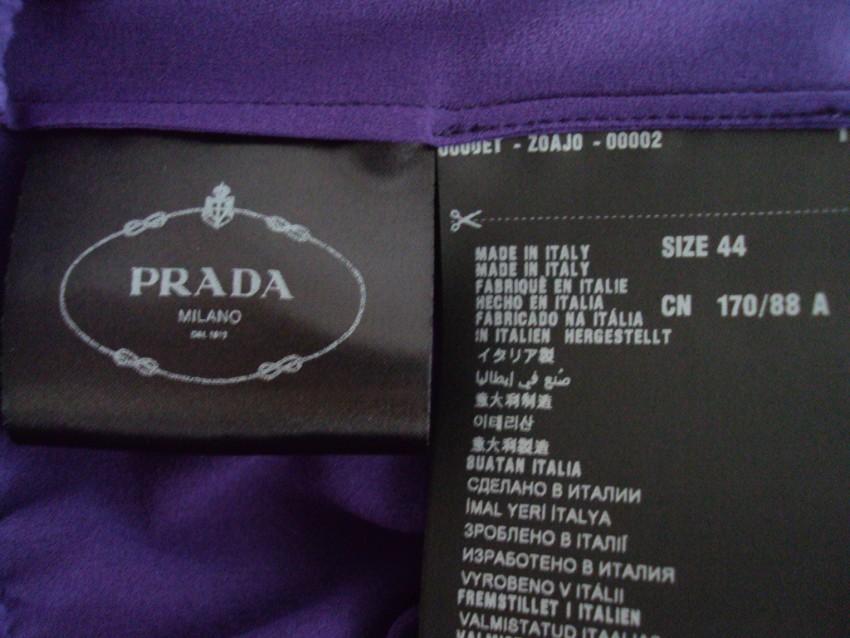 Prada Purple & Black Silk Blouse