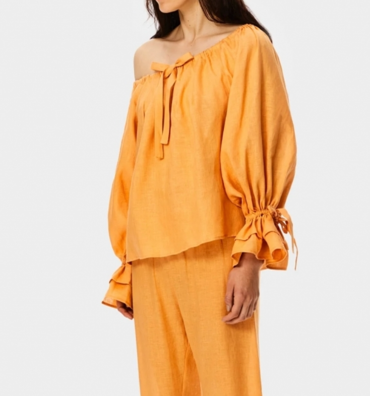 Sleeper Cha-Cha Linen Lounge Blouse