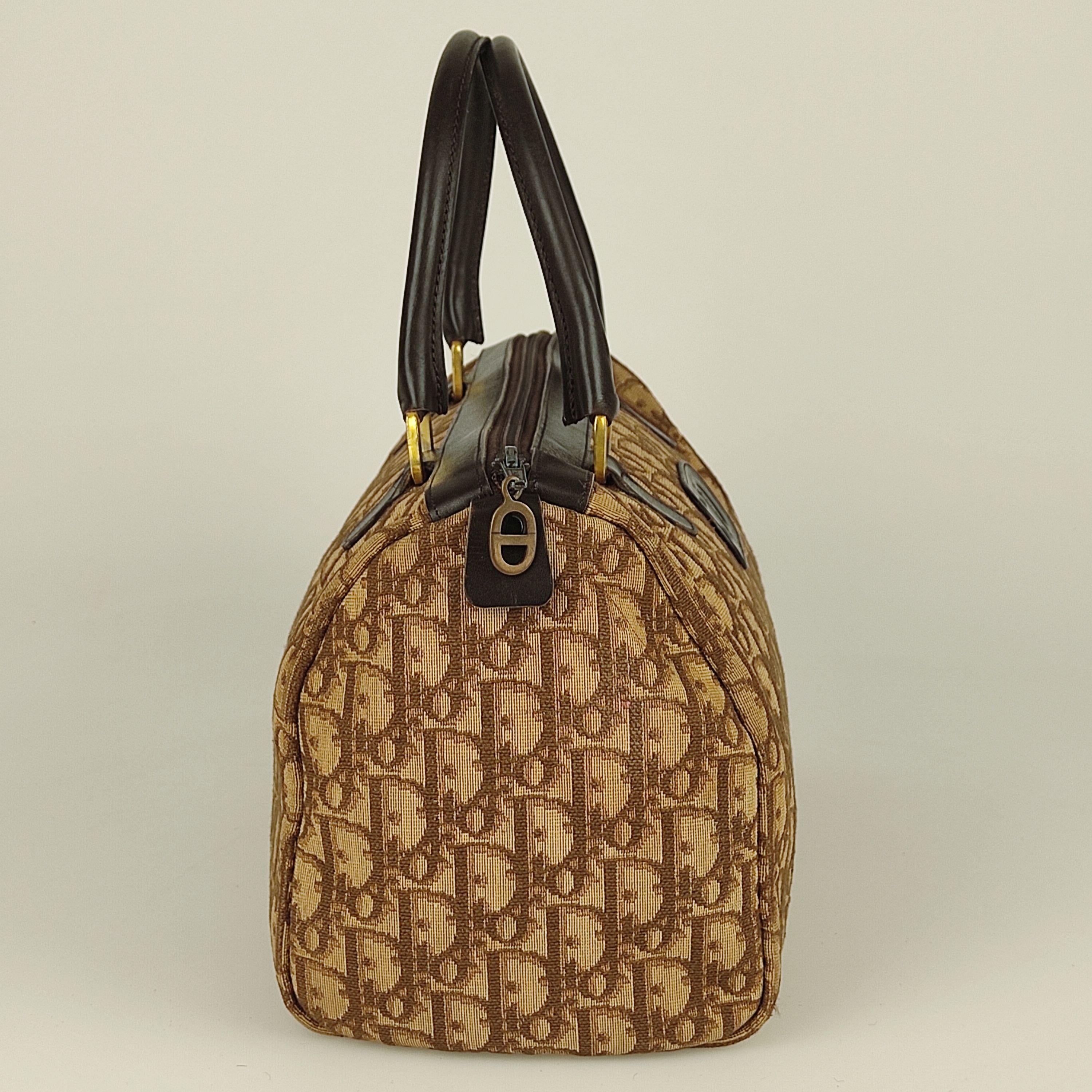 Vintage brown Oblique jacquard Trotter bag