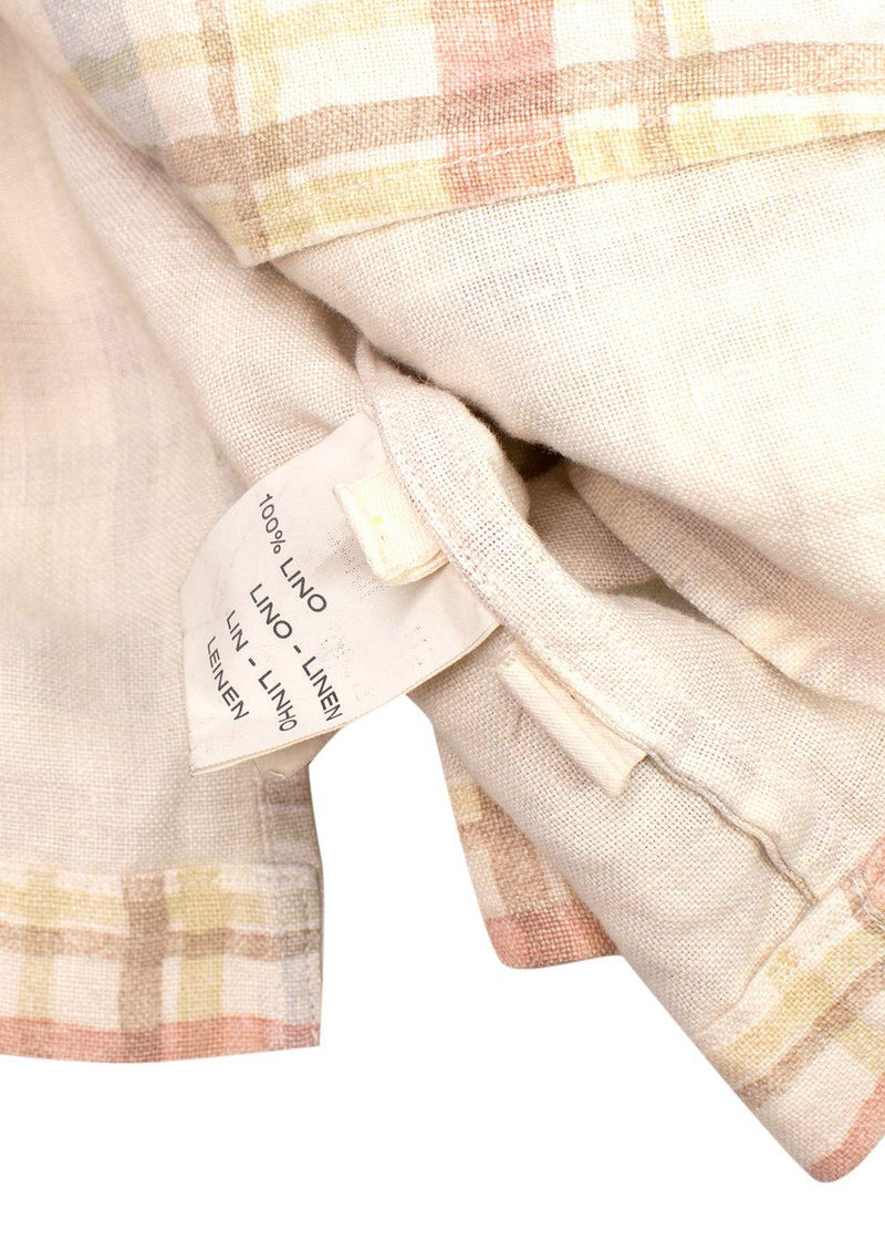 Etro Pastel Checked Linen Blazer