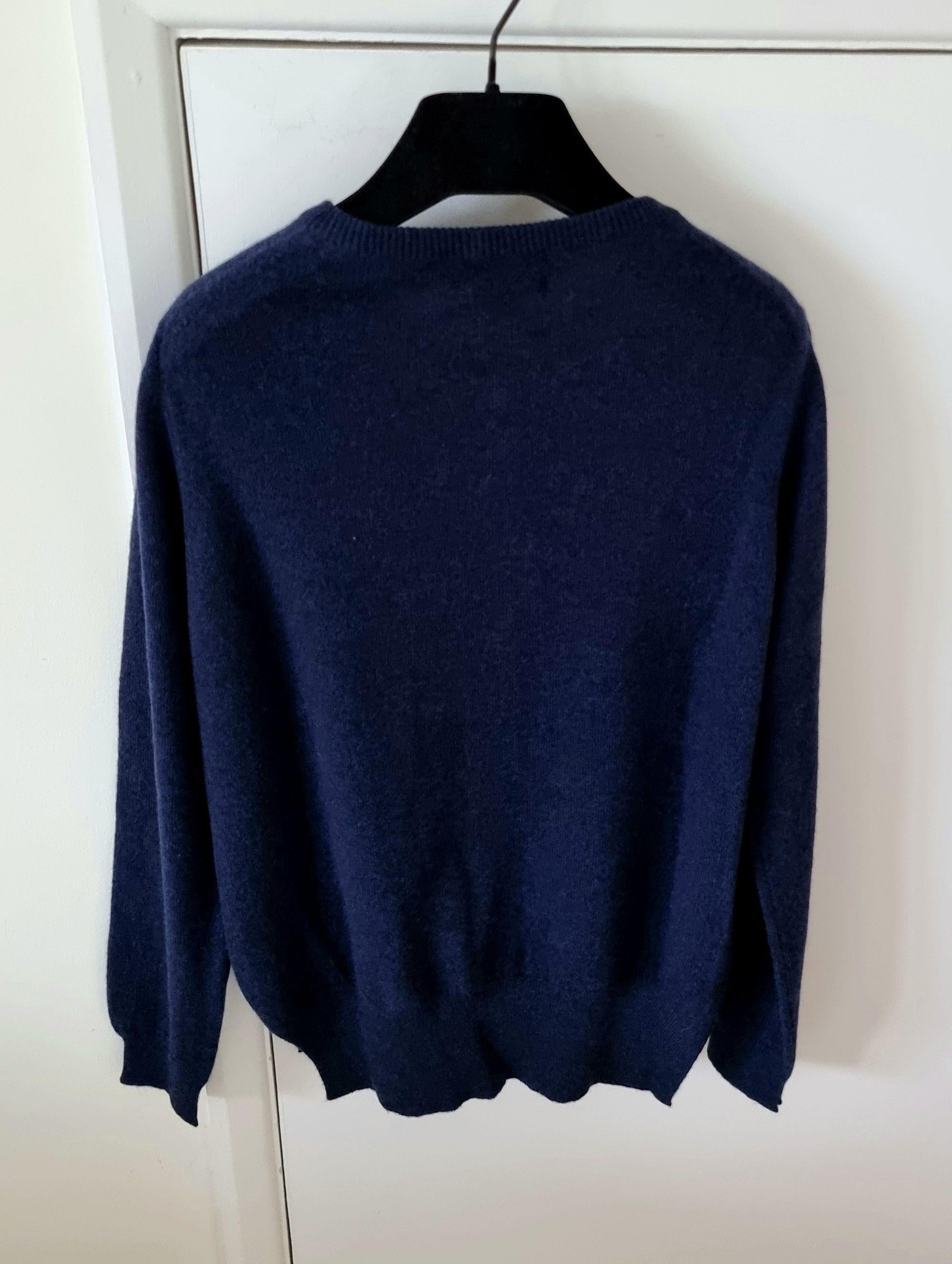 navy cashmere cardigan