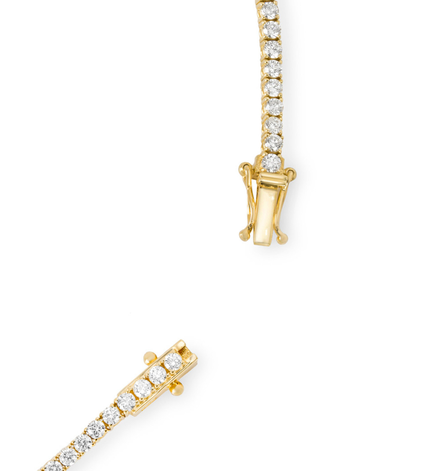 4.27ct Round Brilliant Diamond Yellow Gold Tennis Bracelet