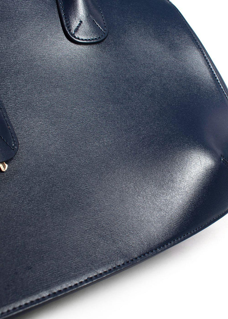 Giorgio Armani Blue Palmellato Leather Large La Prima tote bag