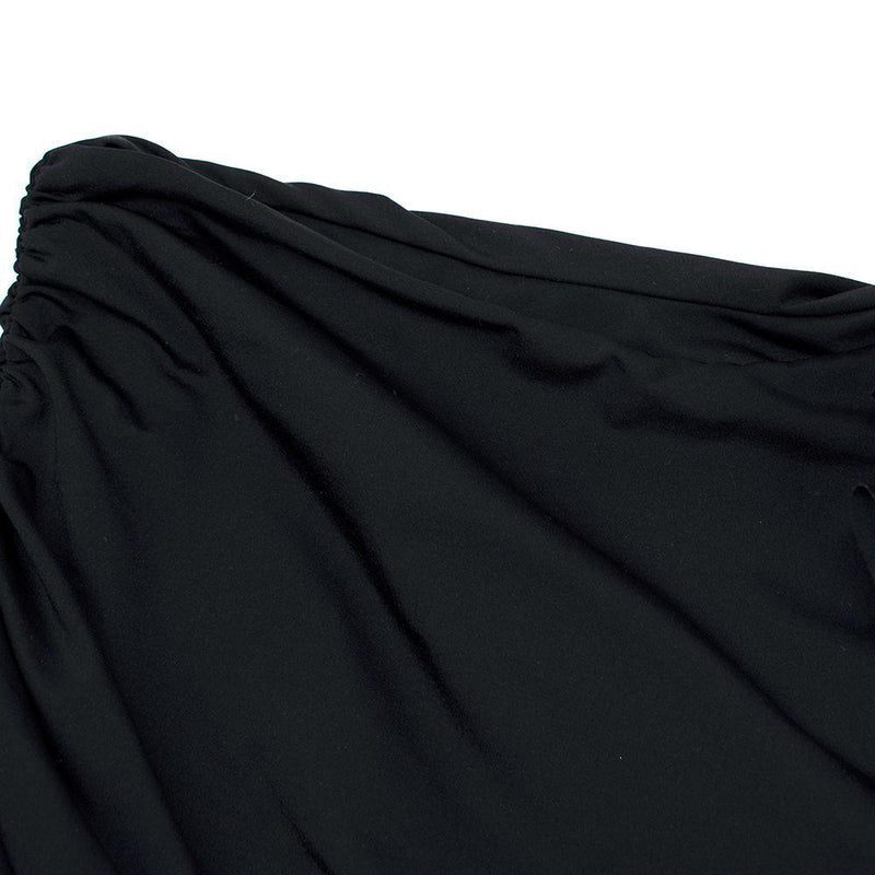 Maygel Coronel Black One-Shoulder Draped Mirmar Dress
