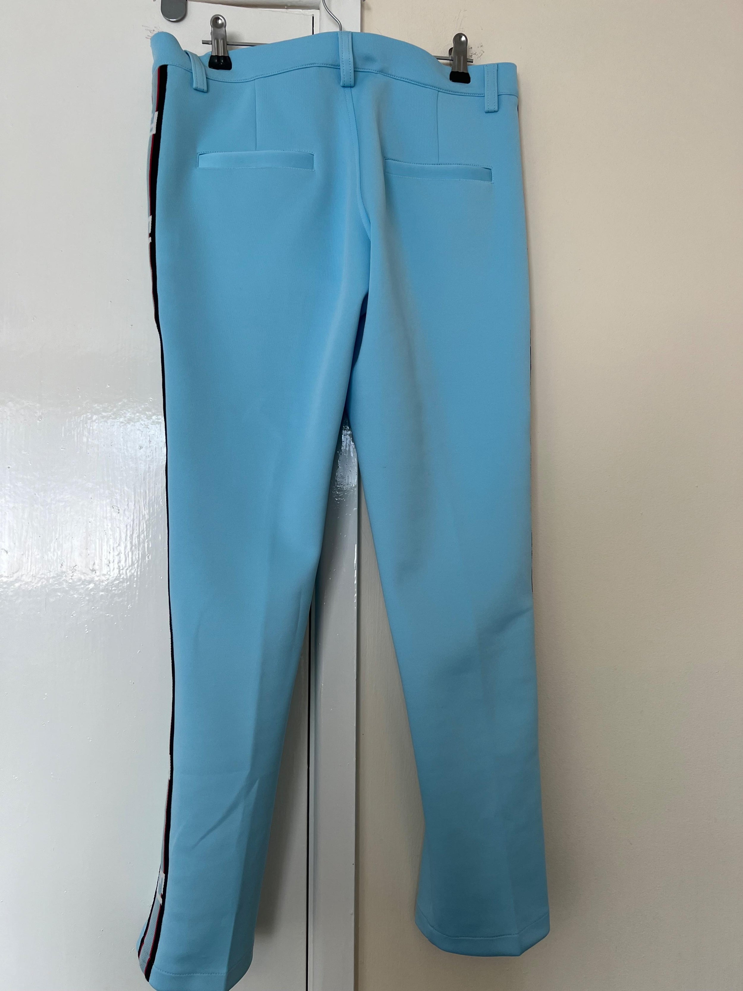 Fendi Kids Blue Logo Tapered Trousers