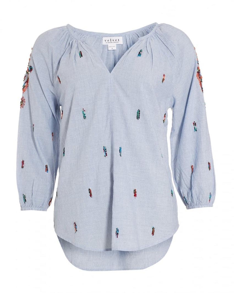 Velvet by Graham & Spencer Shailene Embroidered Blouse
