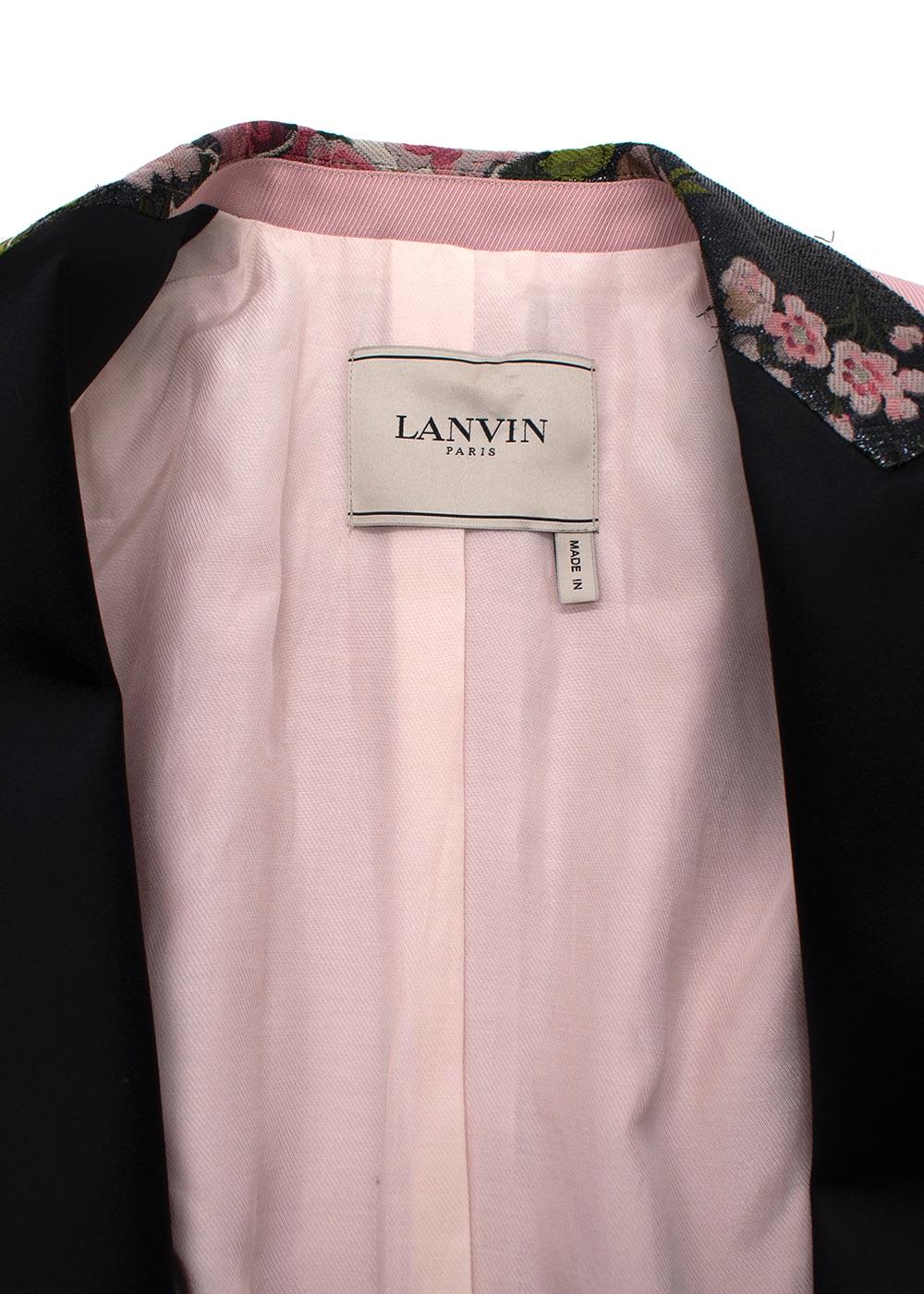 Lanvin Pink Cropped Tuxedo Style Blazer