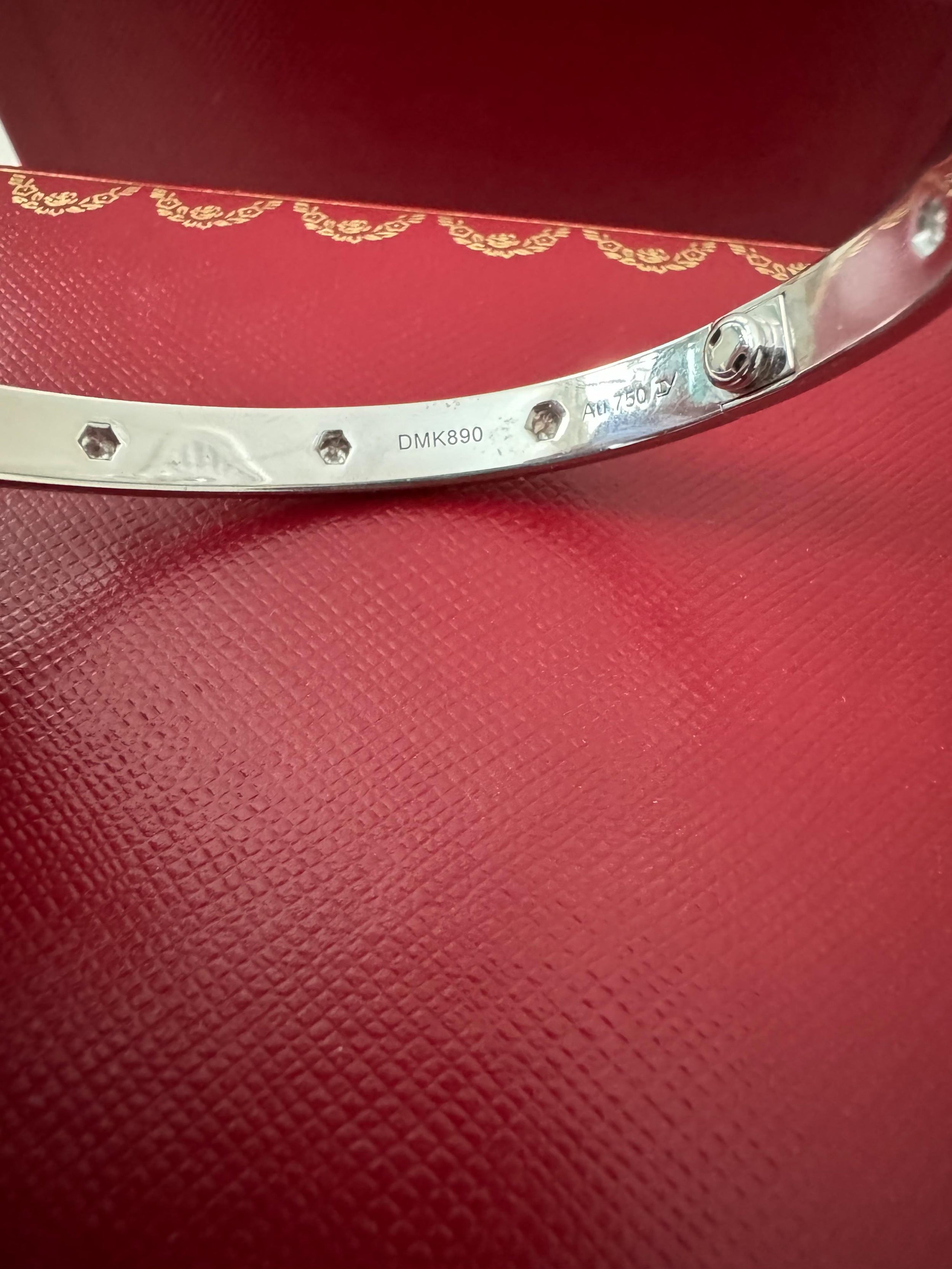 Cartier White Gold 10 Diamond Love Bangle