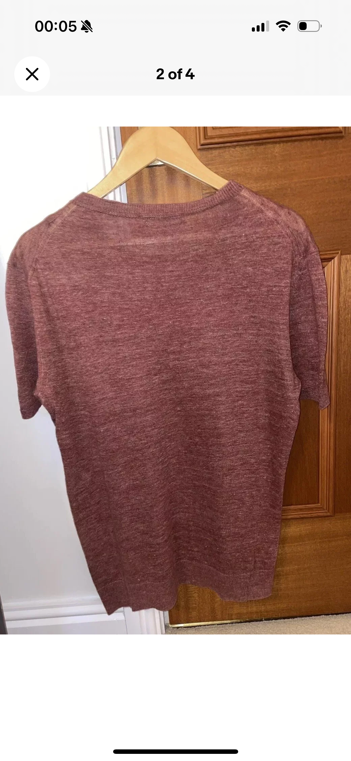 Zegna Deep Pink Linen/Cotton Blend T Shirt